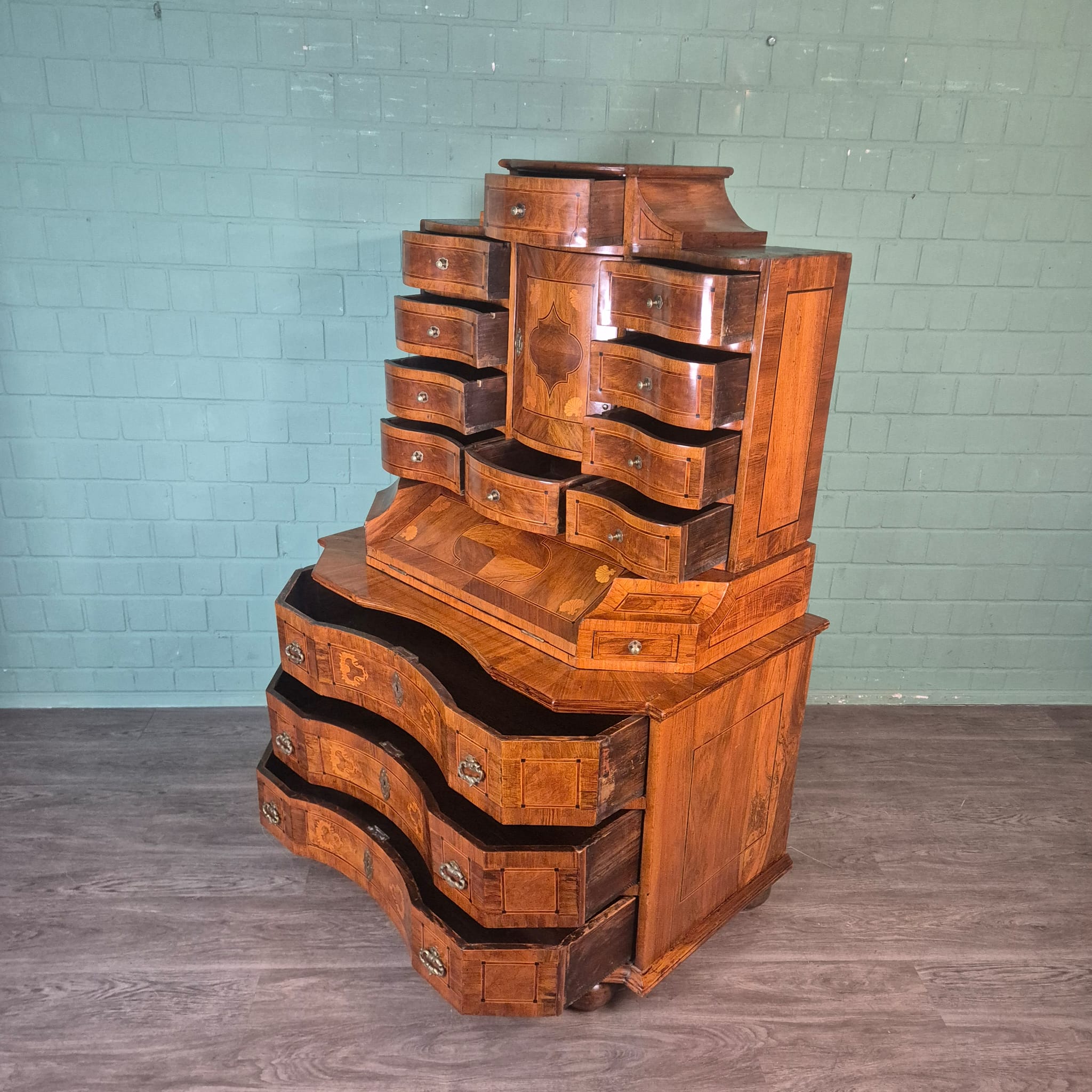 Tabernakel Secretaire Tabernakelsecretaire Barok 1770 Noten - Afbeelding 24