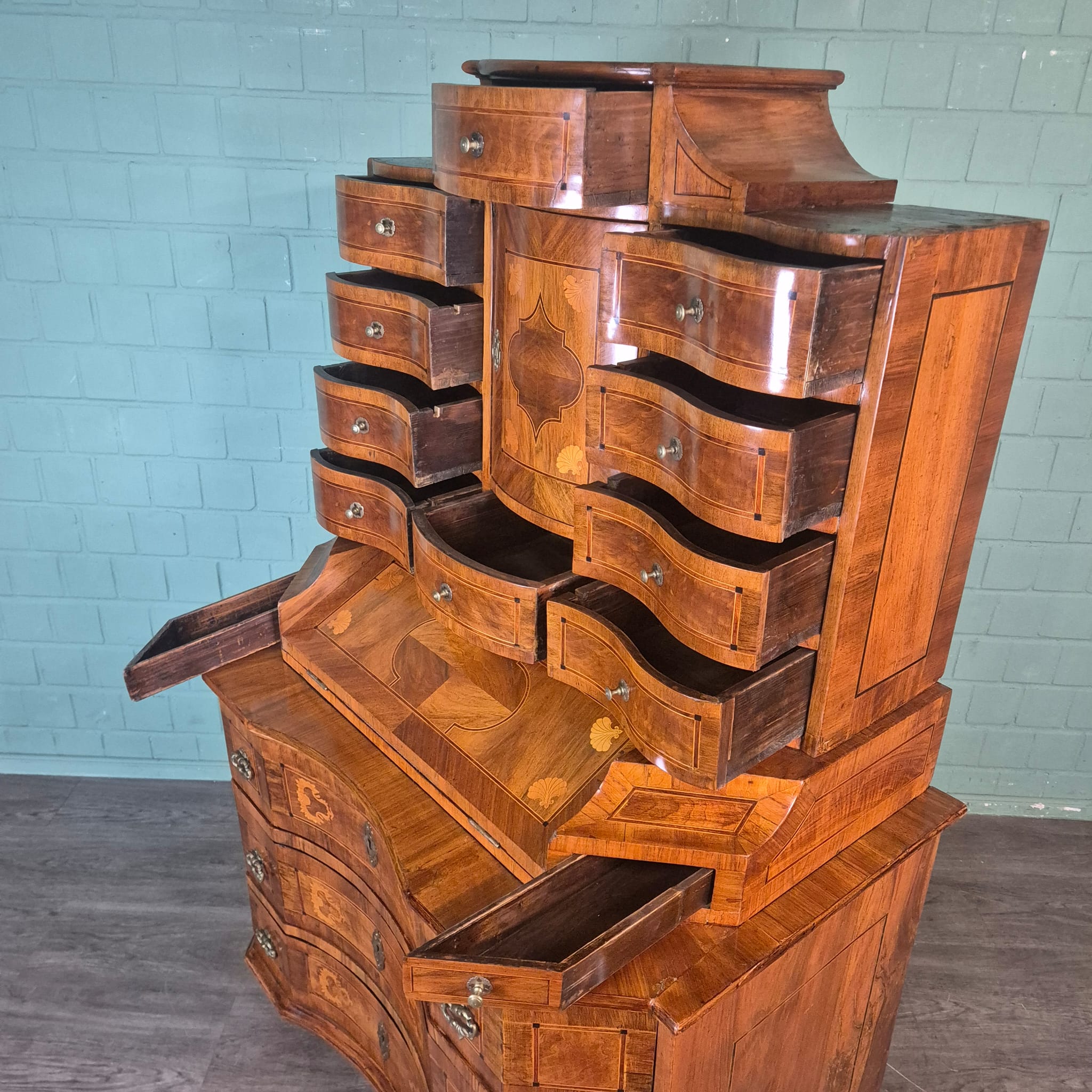 Tabernakel Secretaire Tabernakelsecretaire Barok 1770 Noten - Afbeelding 23