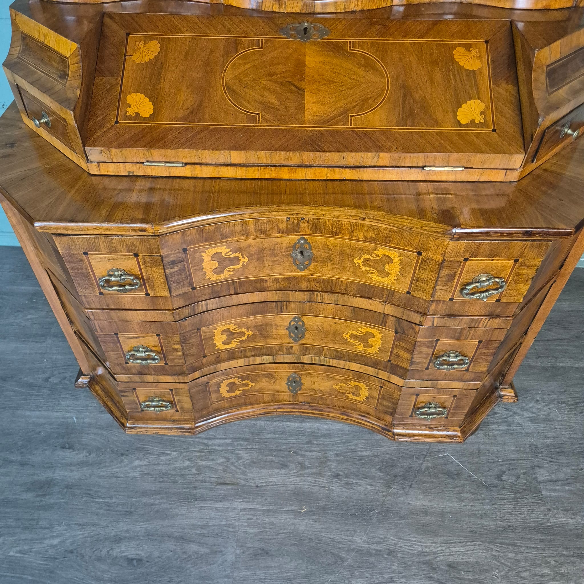 Tabernakel Secretaire Tabernakelsecretaire Barok 1770 Noten - Afbeelding 9