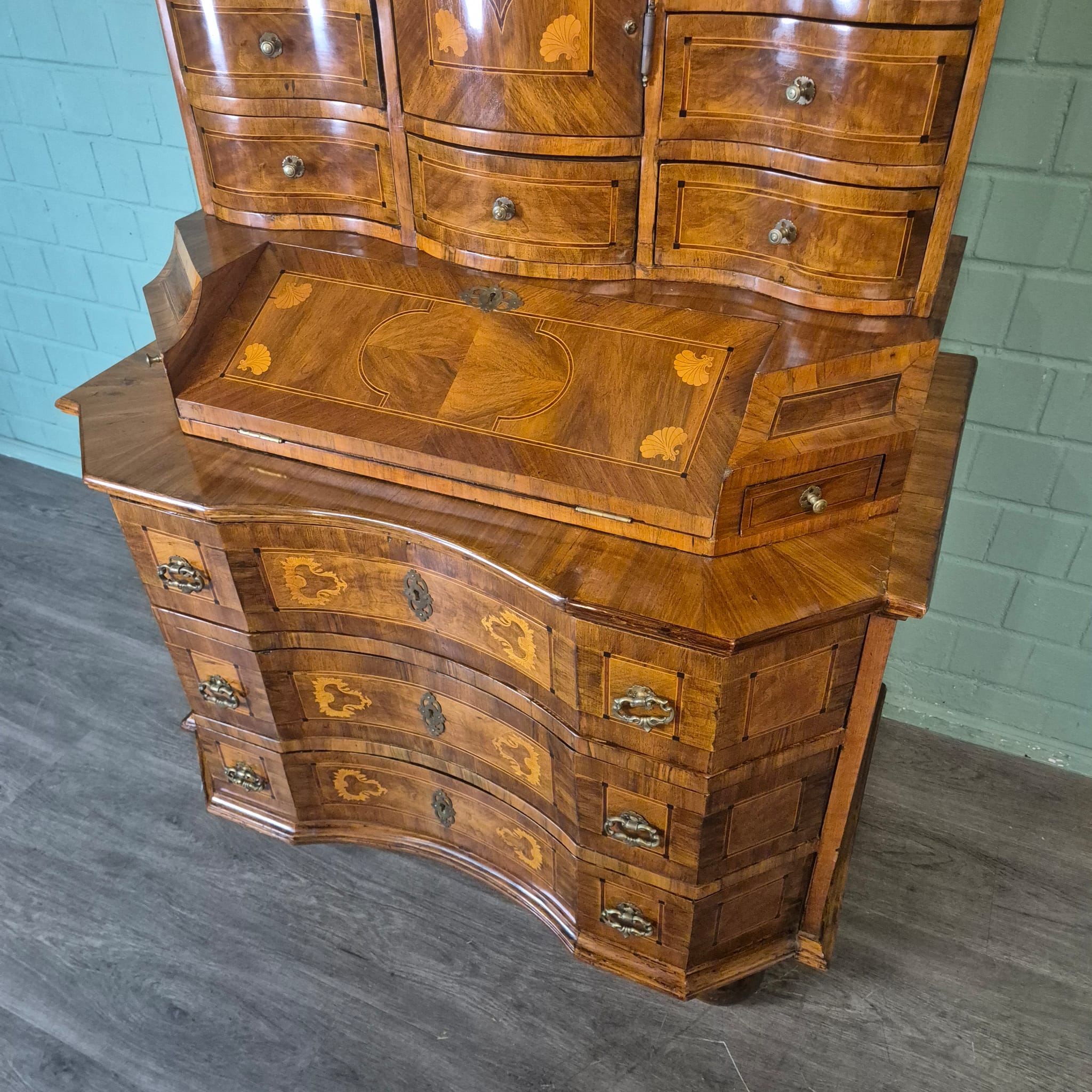Tabernakel Secretaire Tabernakelsecretaire Barok 1770 Noten - Afbeelding 12