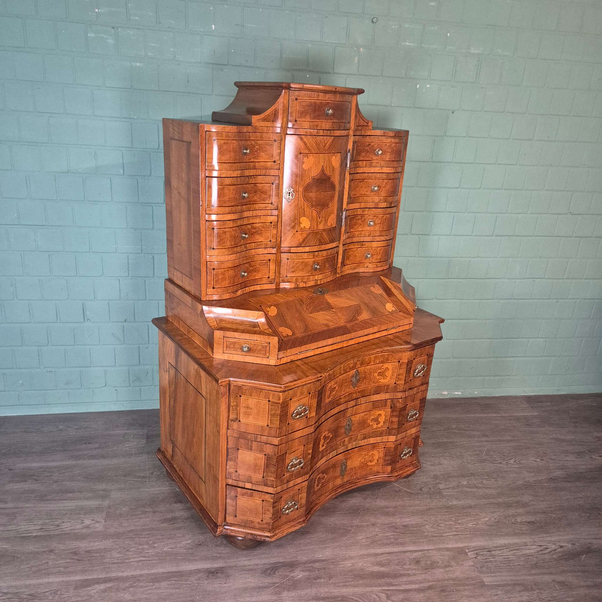 Tabernakel Secretaire Tabernakelsecretaire Barok 1770 Noten - Afbeelding 4