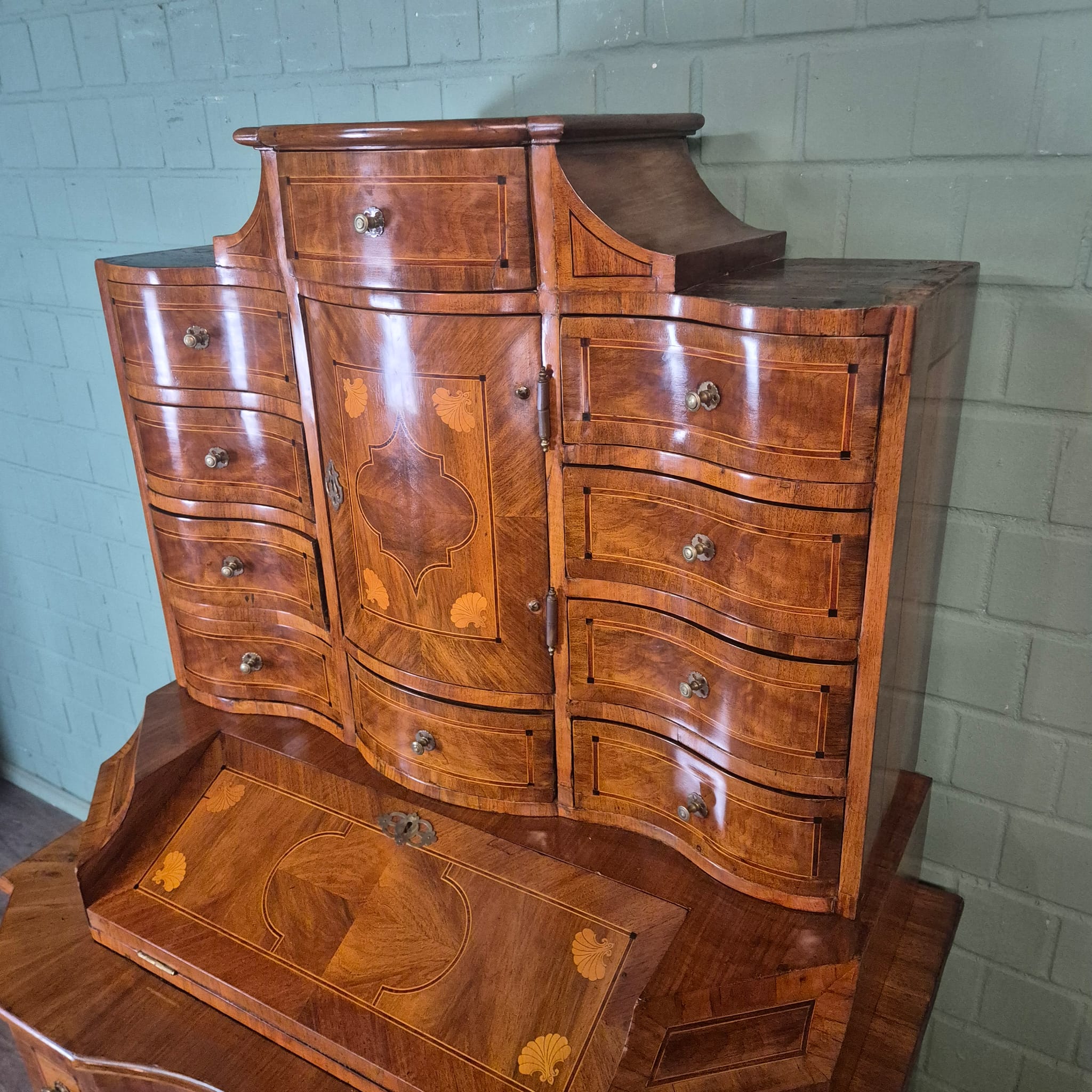 Tabernakel Secretaire Tabernakelsecretaire Barok 1770 Noten - Afbeelding 14