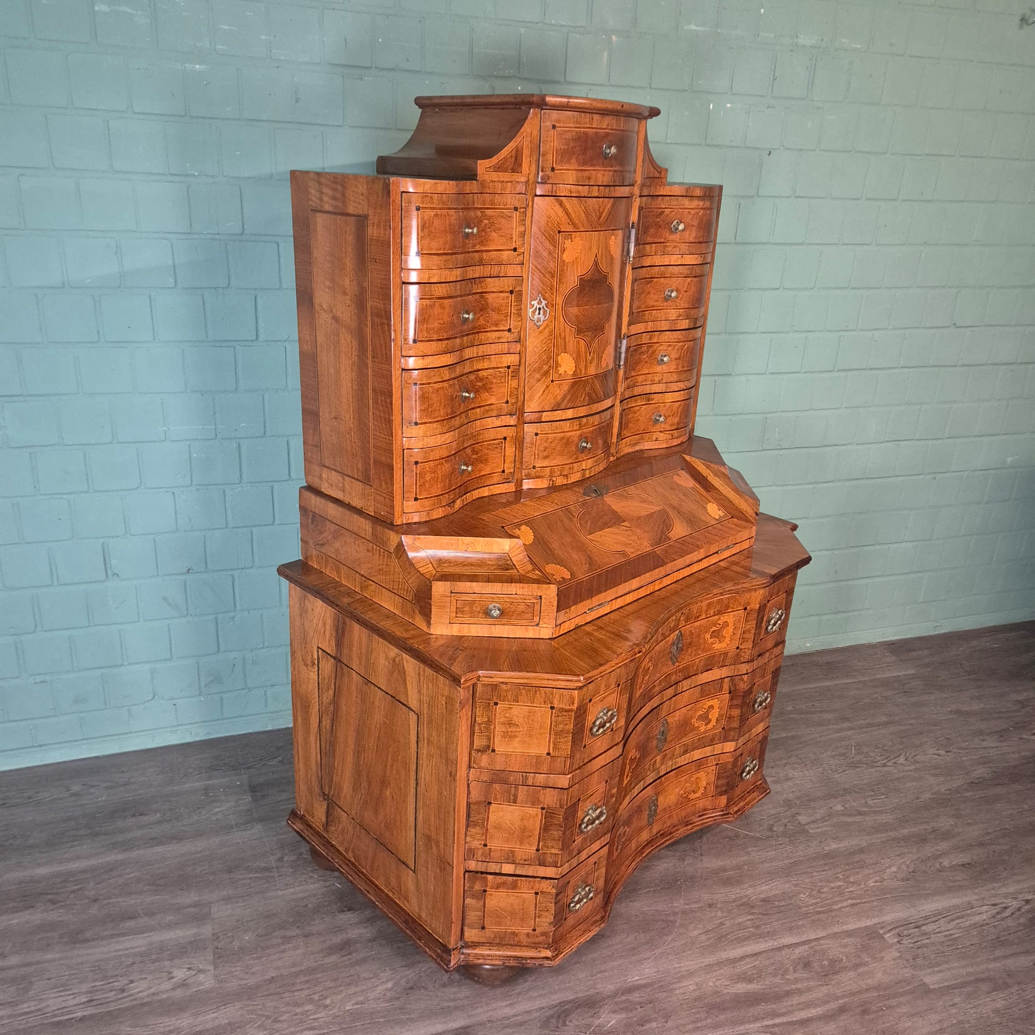 Tabernakel Secretaire Tabernakelsecretaire Barok 1770 Noten - Afbeelding 5