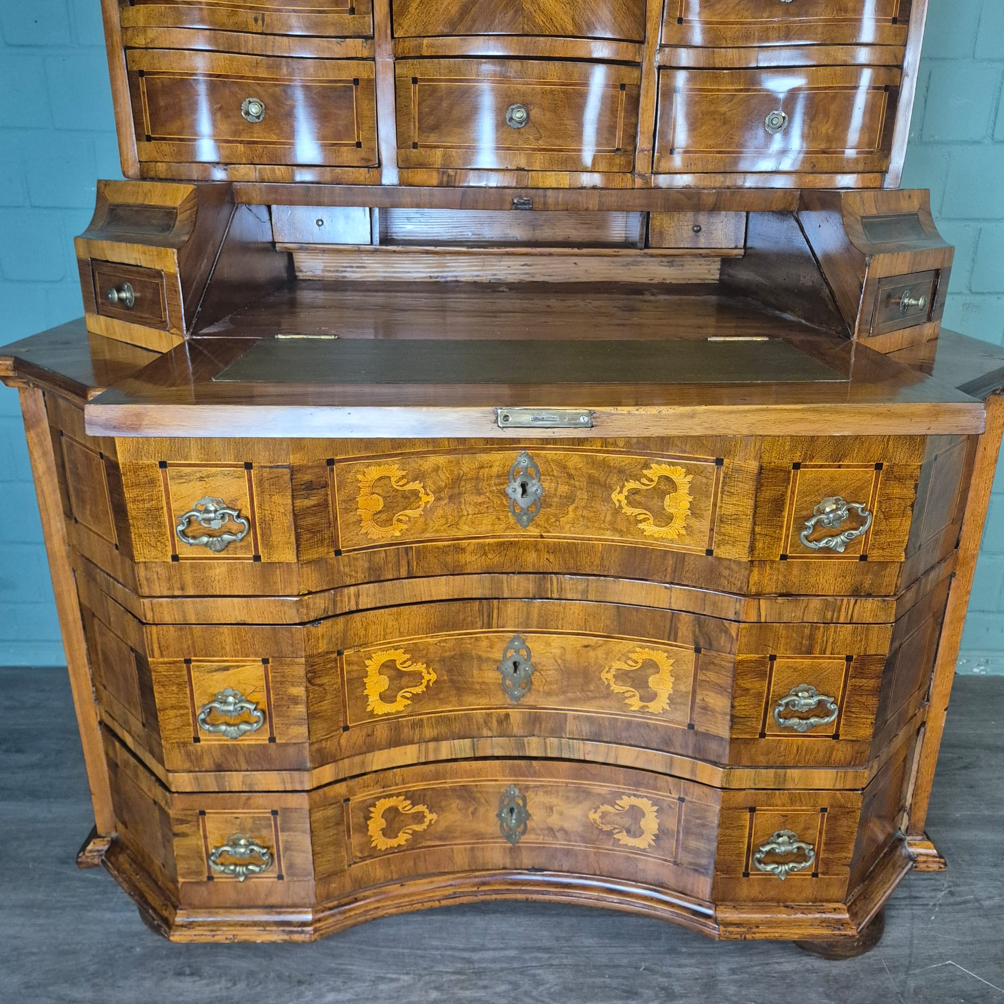 Tabernakel Secretaire Tabernakelsecretaire Barok 1770 Noten - Afbeelding 18