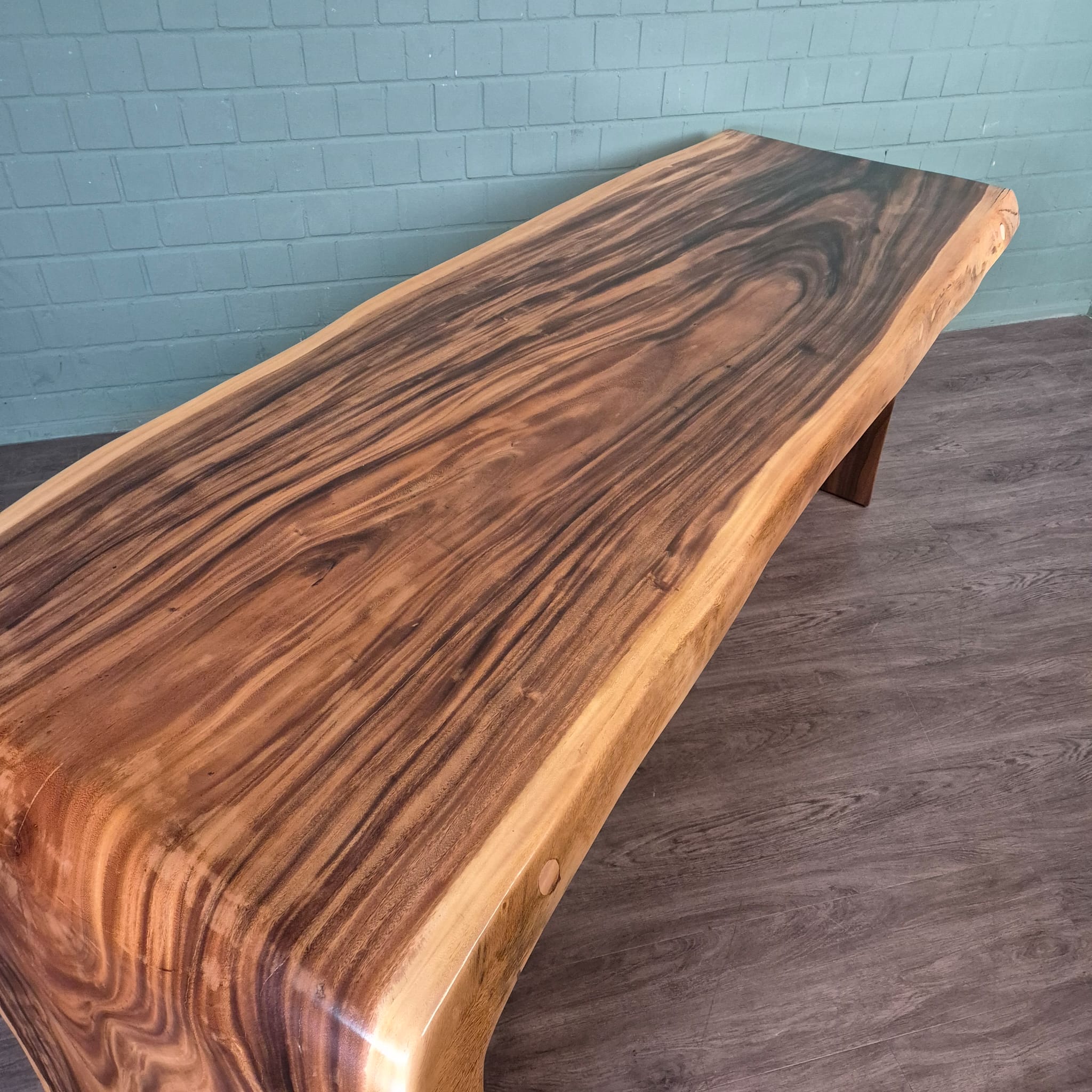 Eettafel Boomstam-tafel L-Vorm Suar-Hout 2,60 m x 1,12 m - Afbeelding 7