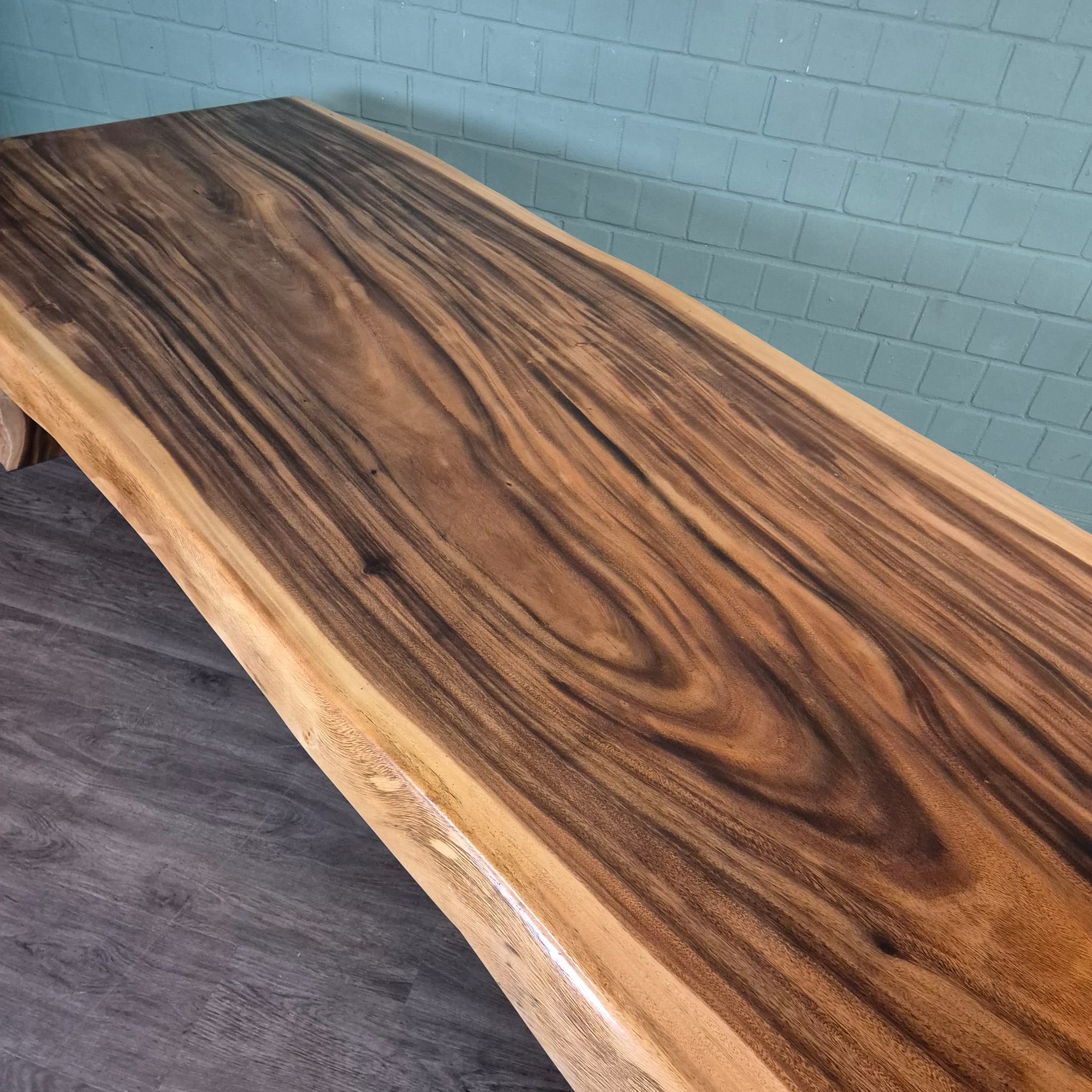 Eettafel Boomstam-tafel L-Vorm Suar-Hout 2,60 m x 1,12 m - Afbeelding 11