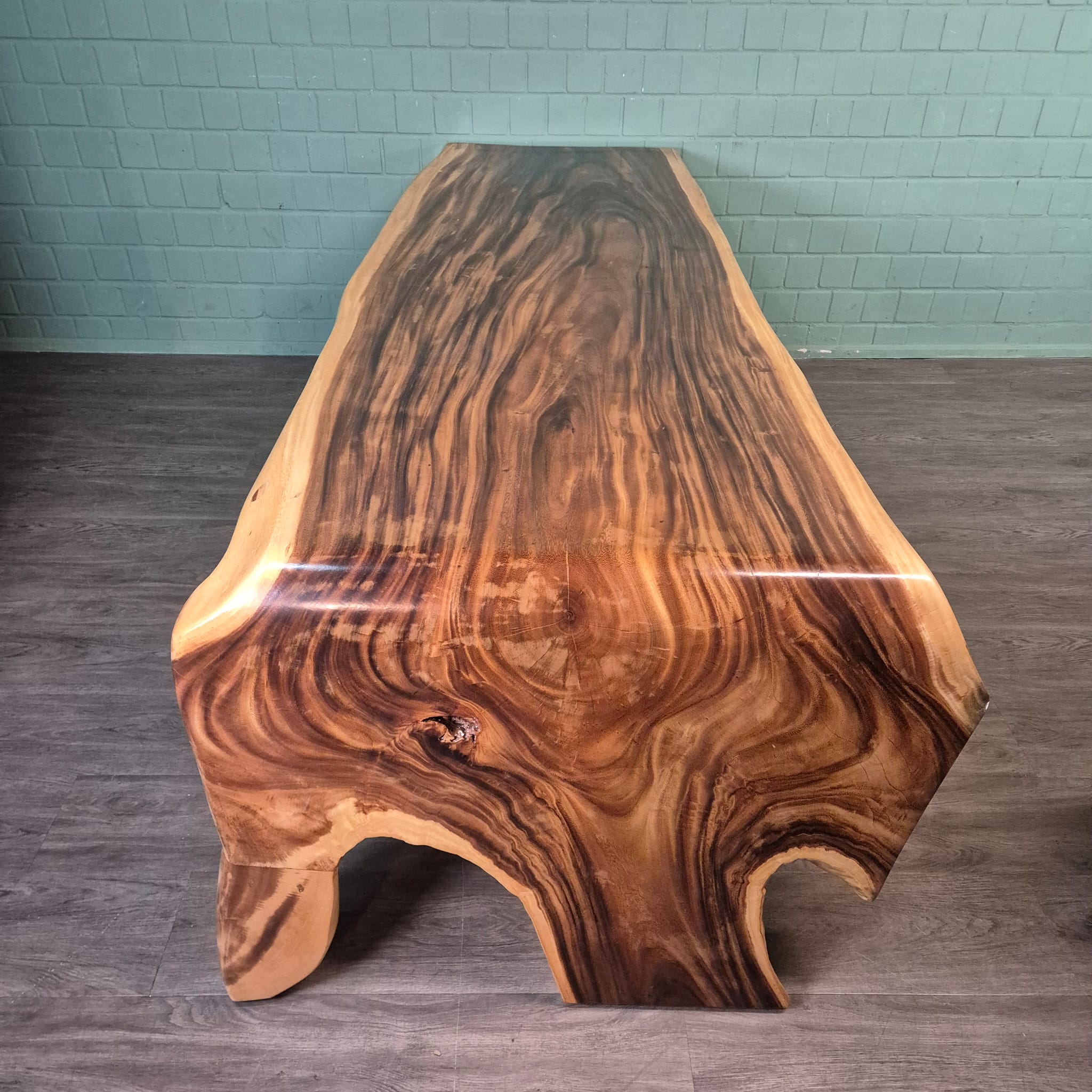 Eettafel Boomstam-tafel L-Vorm Suar-Hout 2,60 m x 1,12 m - Afbeelding 4