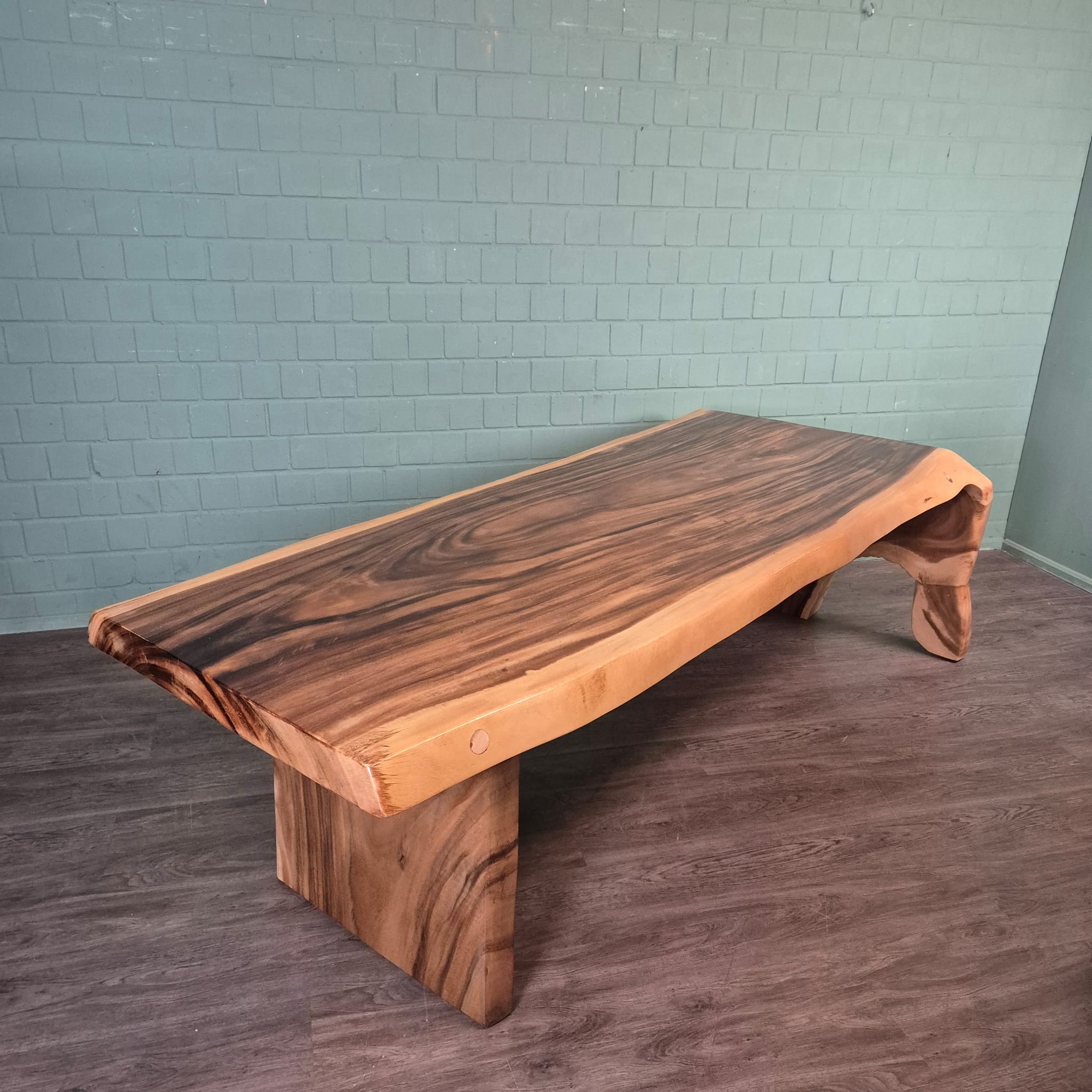 Eettafel Boomstam-tafel L-Vorm Suar-Hout 2,60 m x 1,12 m - Afbeelding 15