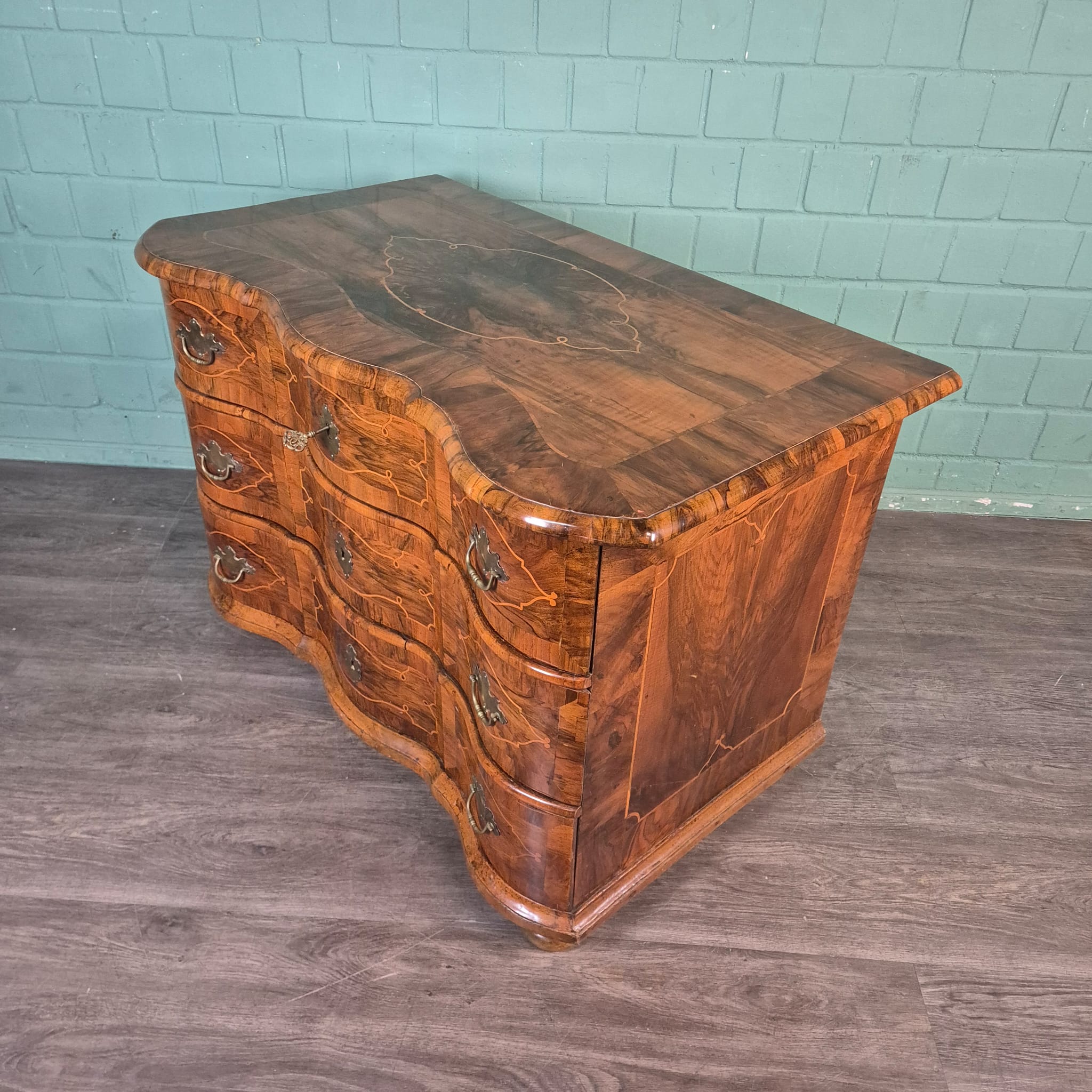Commode Barok 1770 Noten - Afbeelding 6