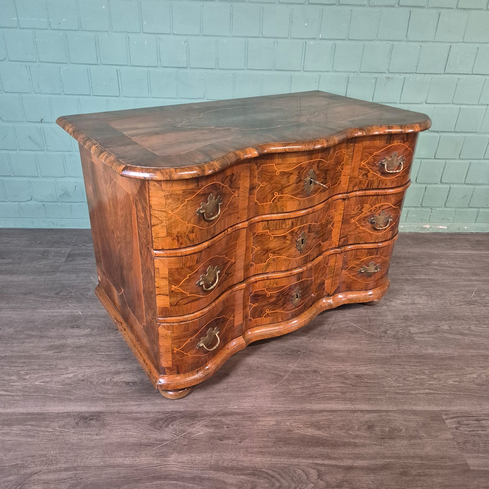 Commode Barok 1770 Noten - Afbeelding 4