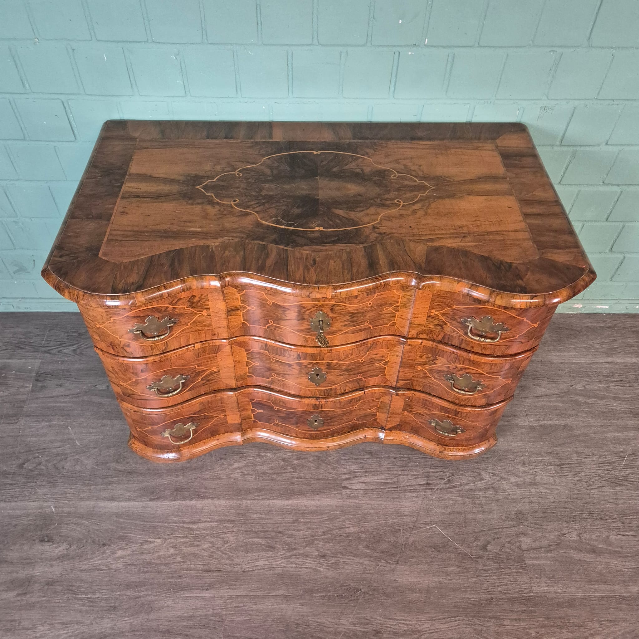 Commode Barok 1770 Noten - Afbeelding 3