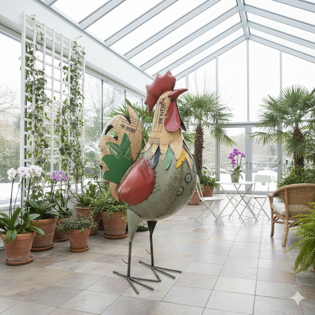 Decoratie Haan Blik 1,83 m - Afbeelding 2