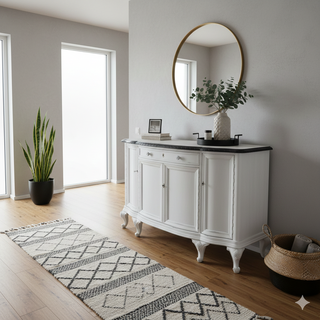 Dressoir Sideboard Neobarok Eiken1,60 m - Afbeelding 2