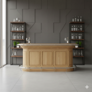 Engelse Bar Toog Teakhout 2,60 m