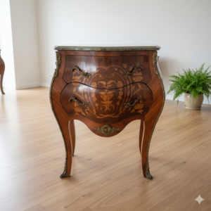 Commode Barokstijl Noten Marmeren Blad 0,70 m