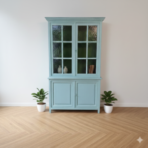 Vitrine Aktenkast Biedermeier 1850 Grenen