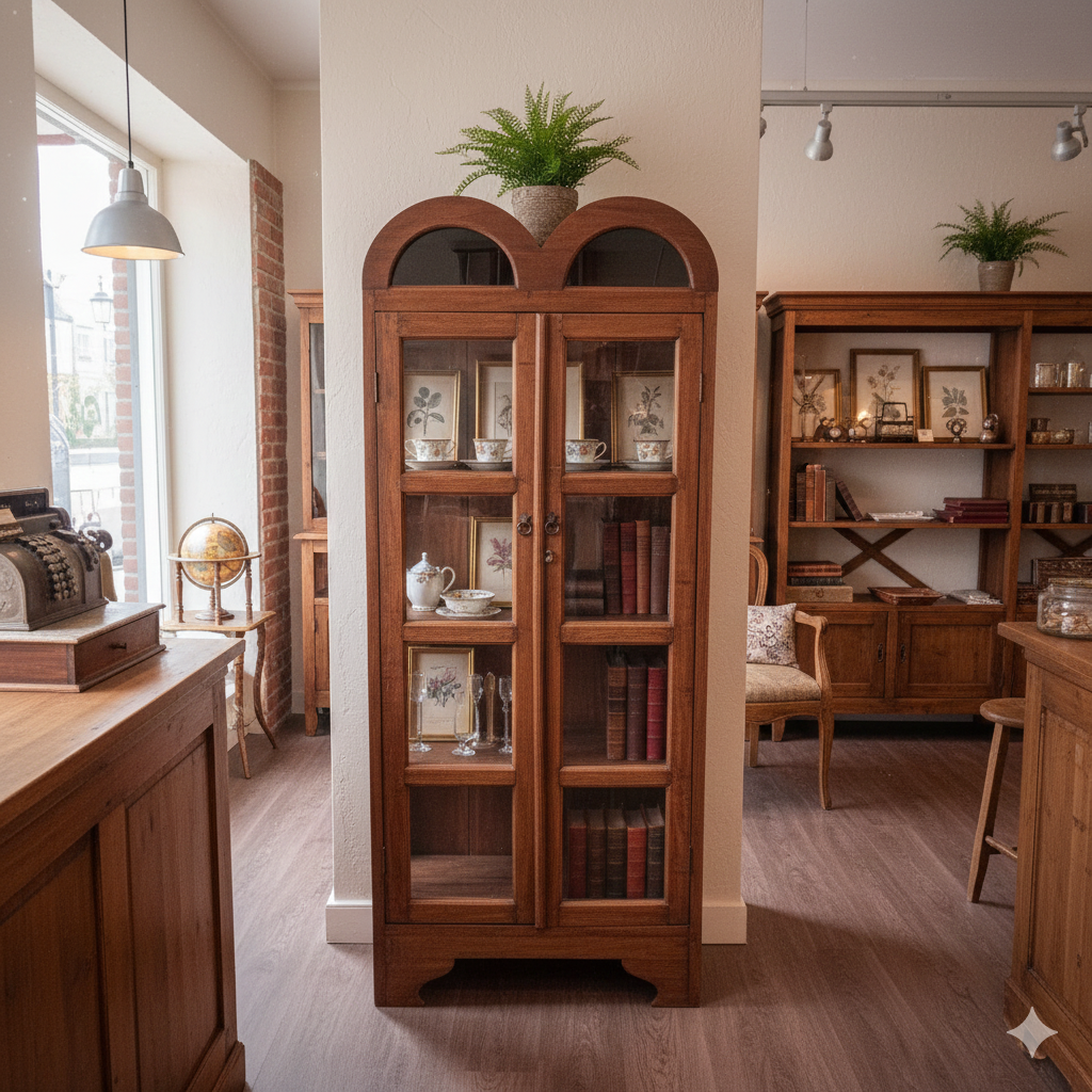 Vitrinekast Teak 0,80 m - Afbeelding 2