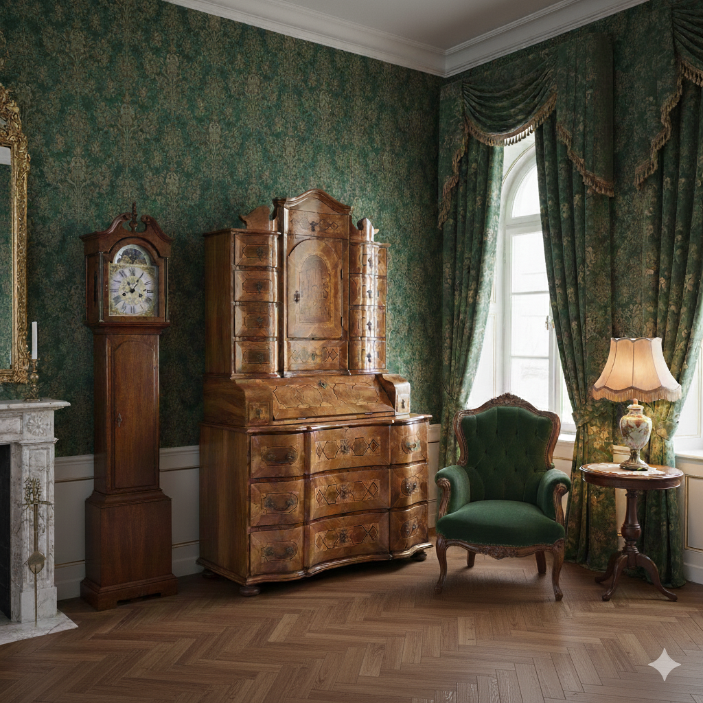 Tabernakel Secretaire Tabernakelsecretaire Barok 1771 Noten - Afbeelding 2