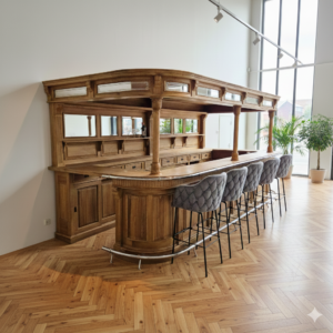 Huisbar Hoekbar Teak 5,00 m x 2,15 m