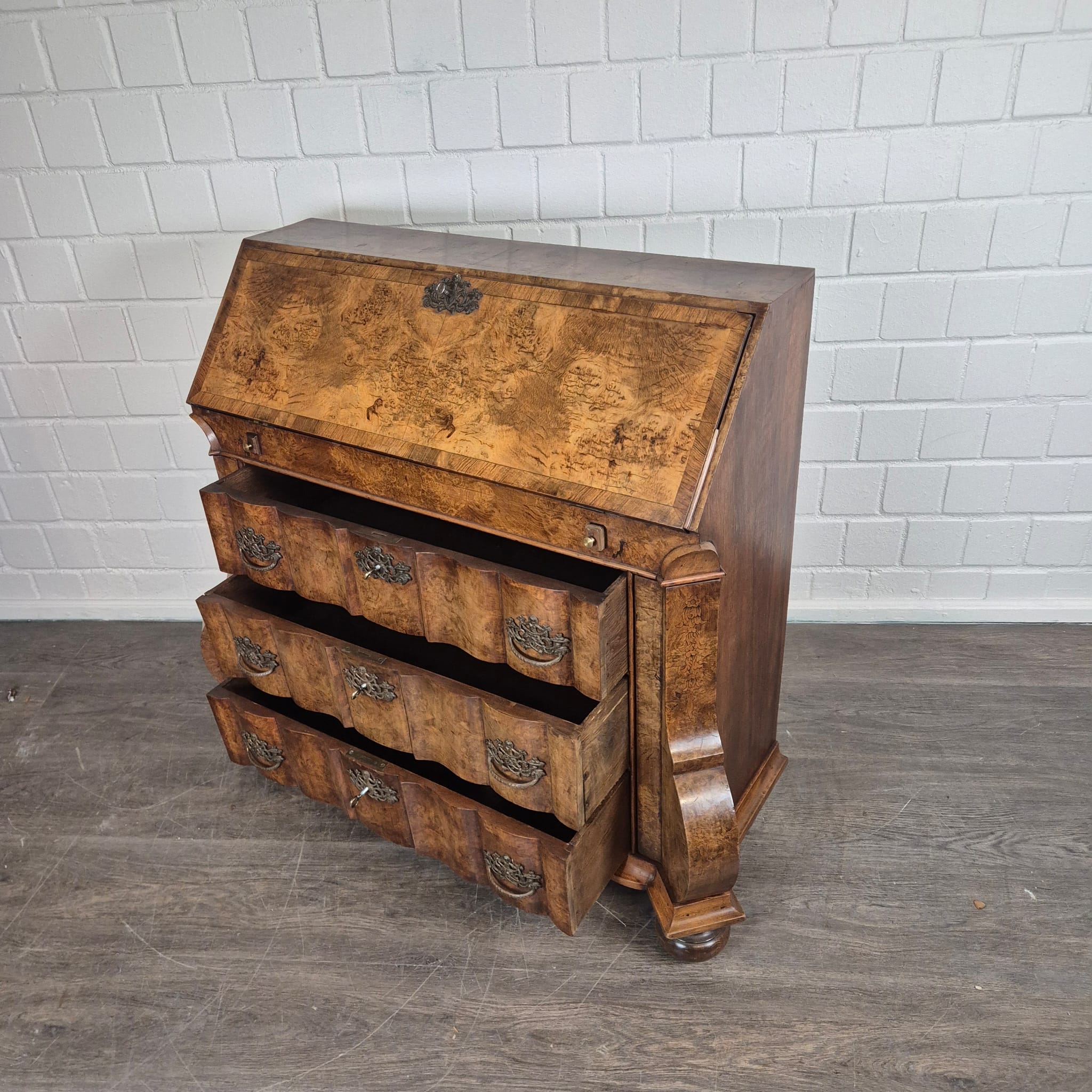 Secretaire Neo-barok 1950 Noten - Afbeelding 20