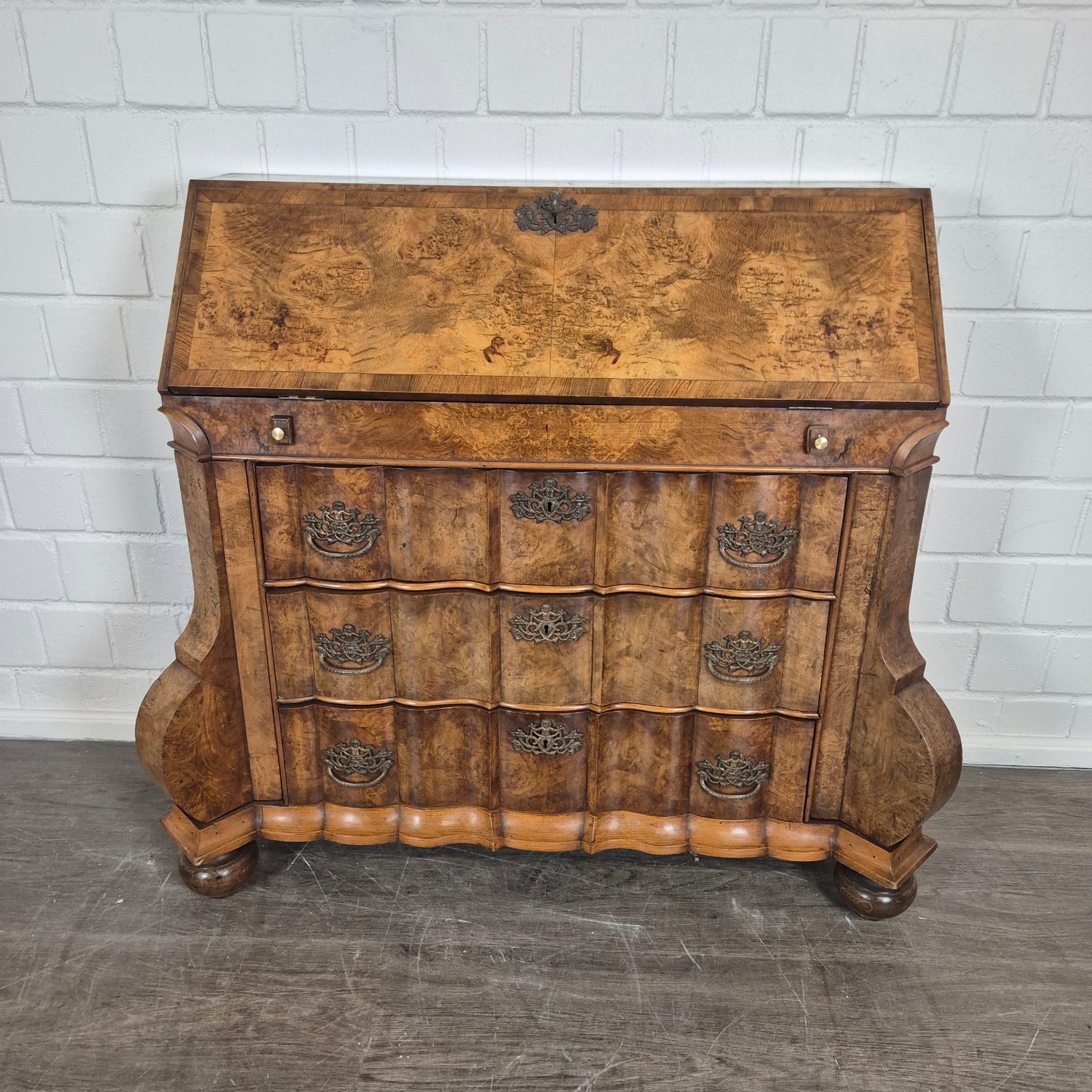 Secretaire Neo-barok 1950 Noten - Afbeelding 4