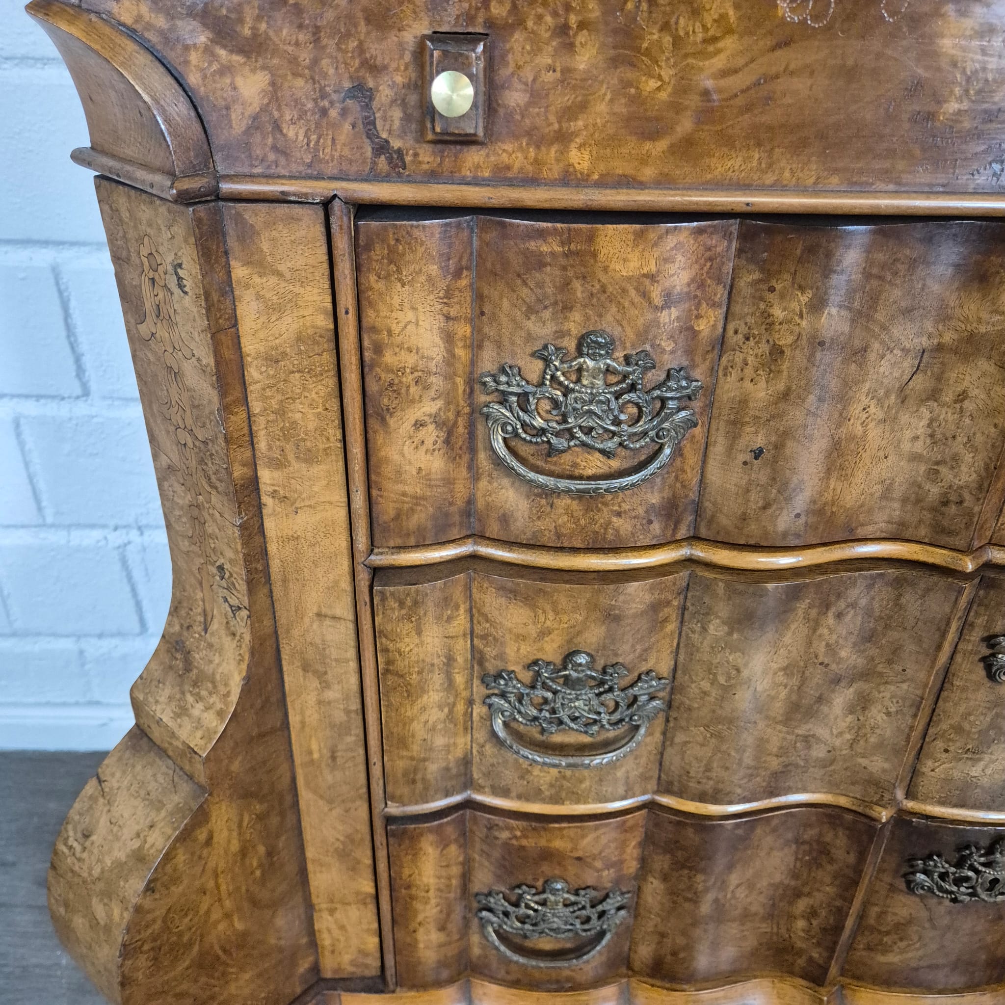 Secretaire Neo-barok 1950 Noten - Afbeelding 7