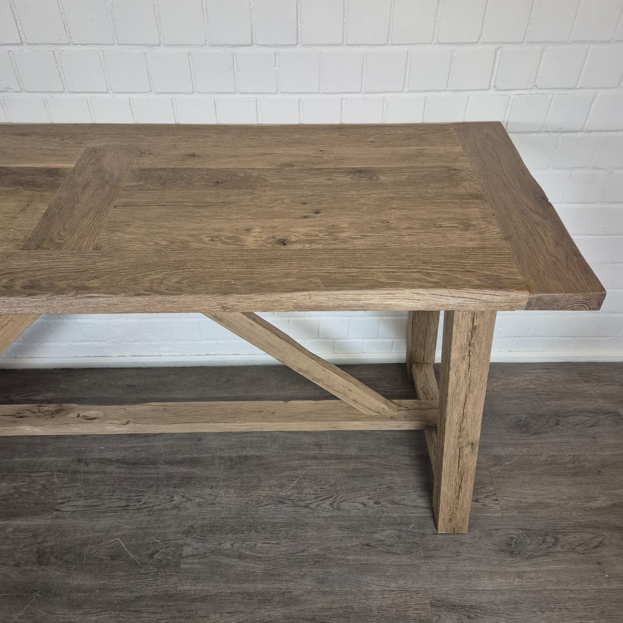 Statafel / Bartafel – Eikenhout 2,30 m x 0,80 m - Afbeelding 8