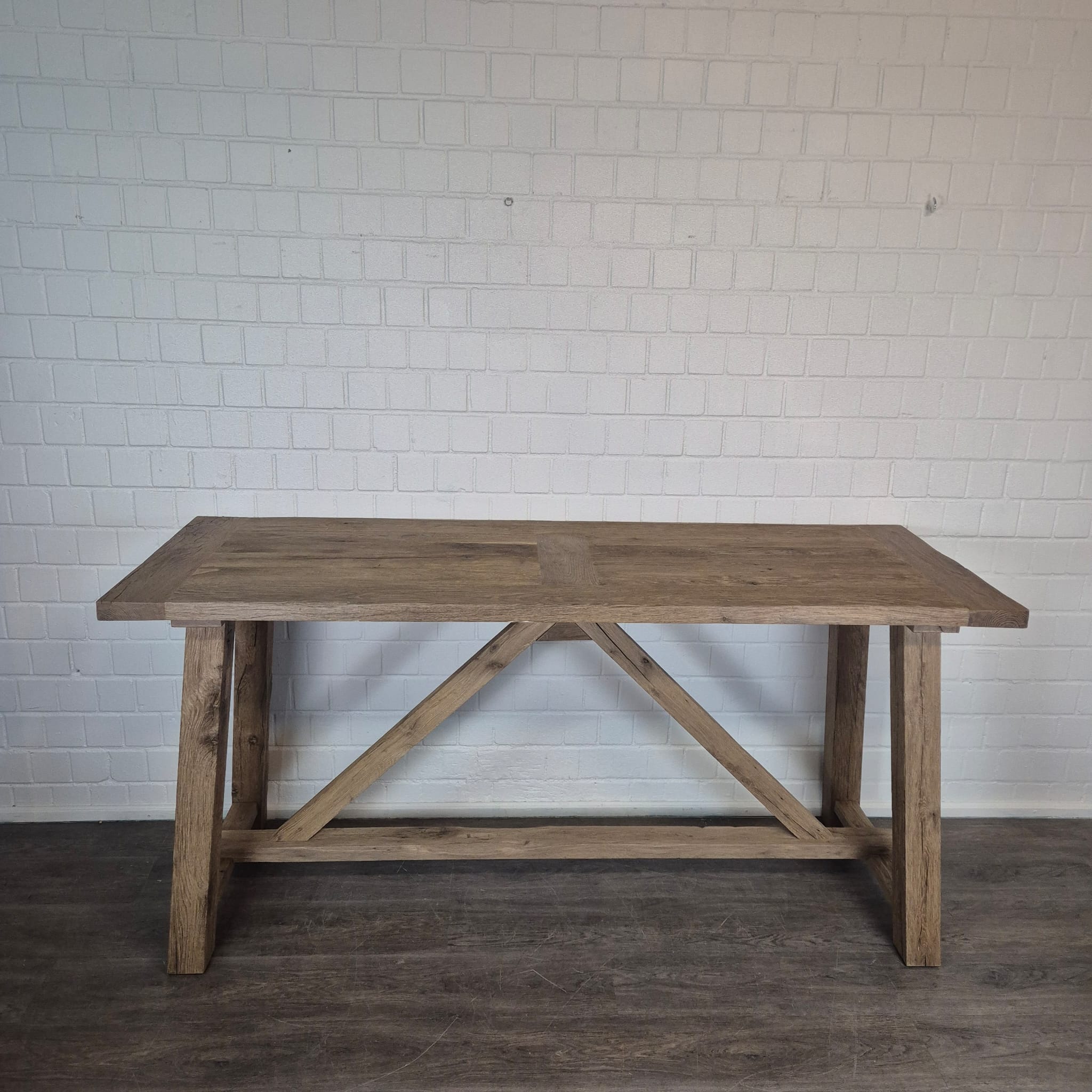 Statafel / Bartafel – Eikenhout 2,30 m x 0,80 m - Afbeelding 3