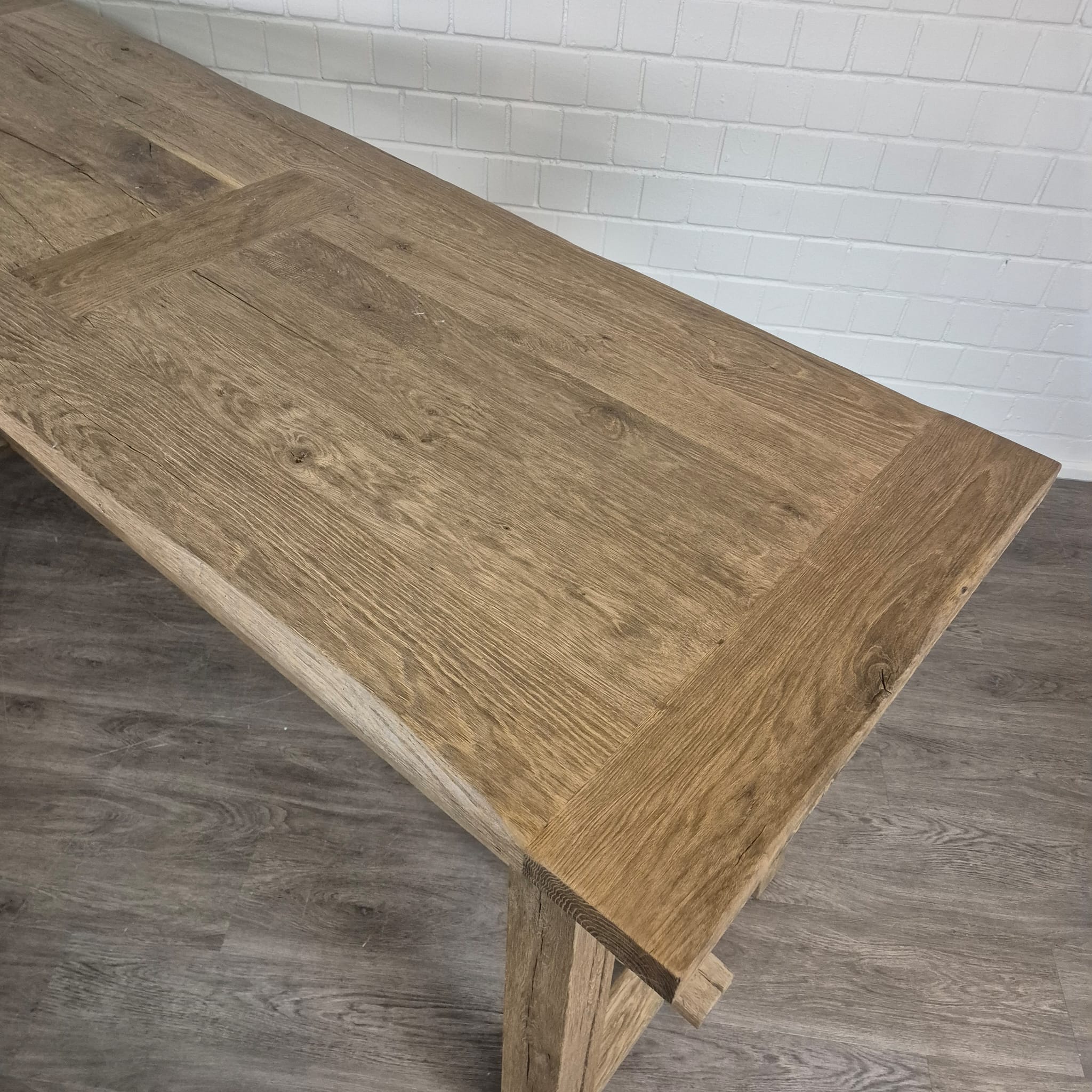 Statafel / Bartafel – Eikenhout 2,30 m x 0,80 m - Afbeelding 15