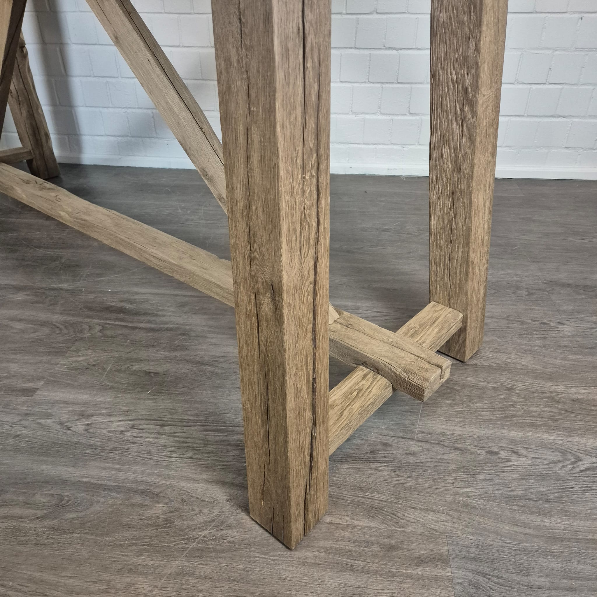 Statafel / Bartafel – Eikenhout 2,30 m x 0,80 m - Afbeelding 18