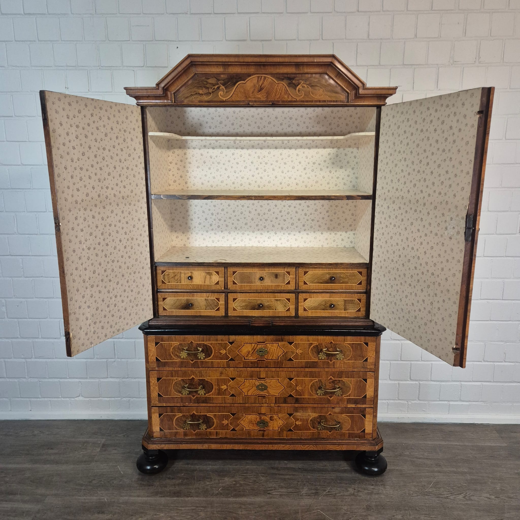 Kast Kabinetkast Barok 1770 Noten - Afbeelding 18