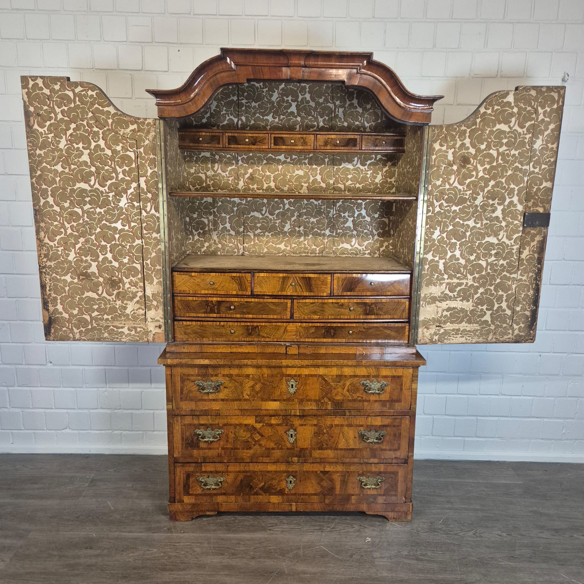 Kast Kabinetkast Barok 1770 Noten - Afbeelding 14