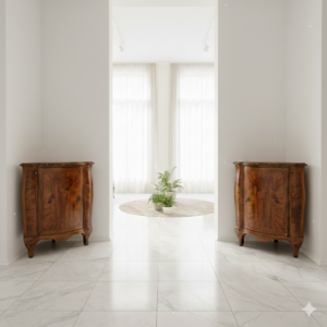 Set Hoekkastjes Barok 1770 Noten