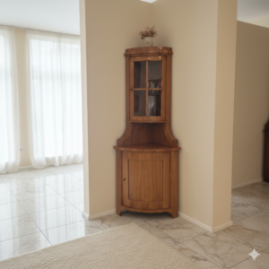 Biedermeier Hoekkast / Vitrine – Kersenhout, ca. 1820