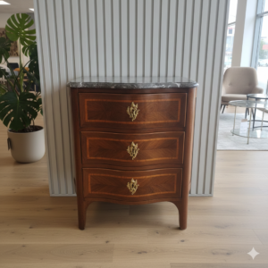 Barok Commode – Notenhout & Marmer, ca. 1780