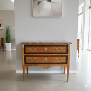 Antieke Empire Commode (ca. 1790) – Notenhout & Marmer