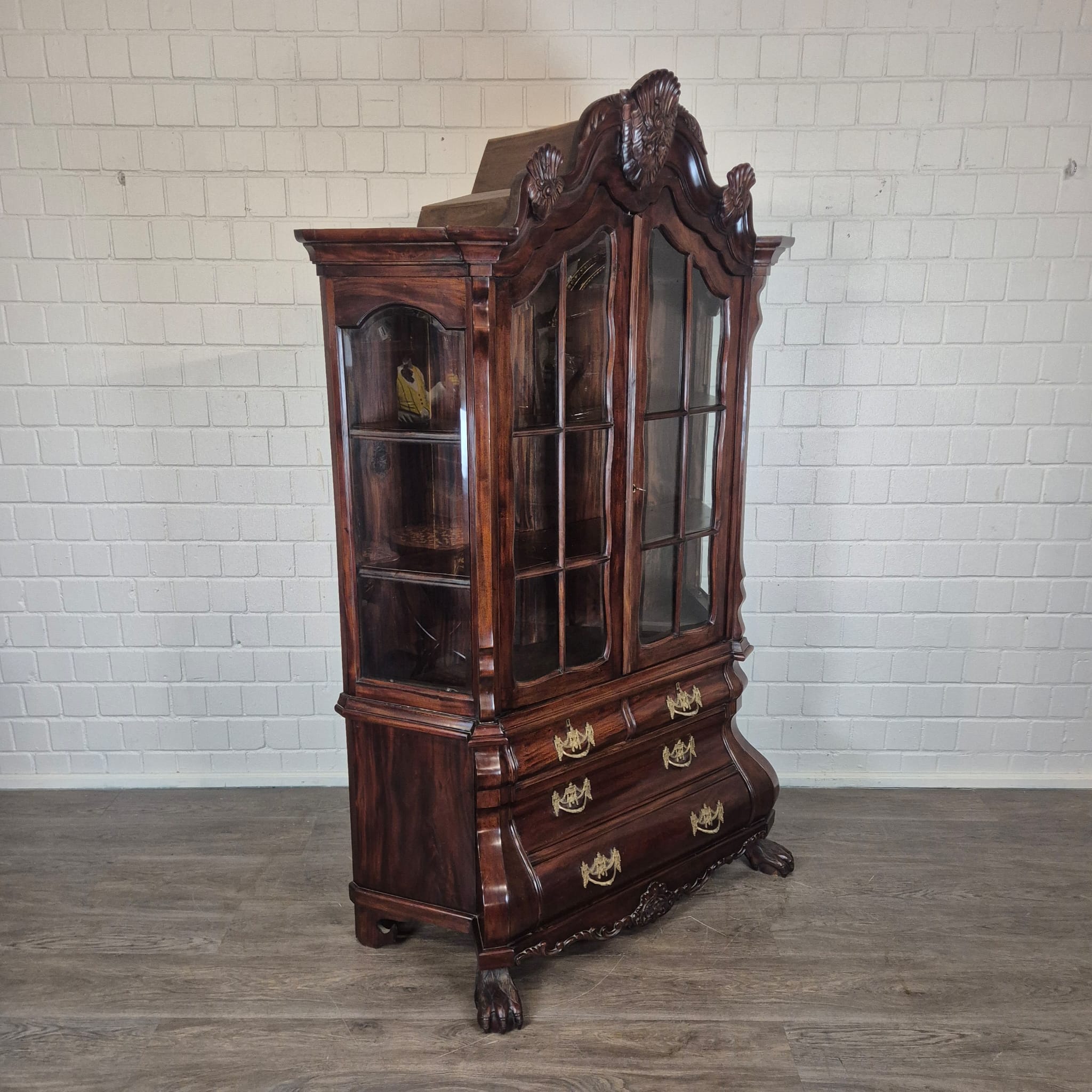 Vitrine Servieskast Neo-barok Mahonie - Afbeelding 4