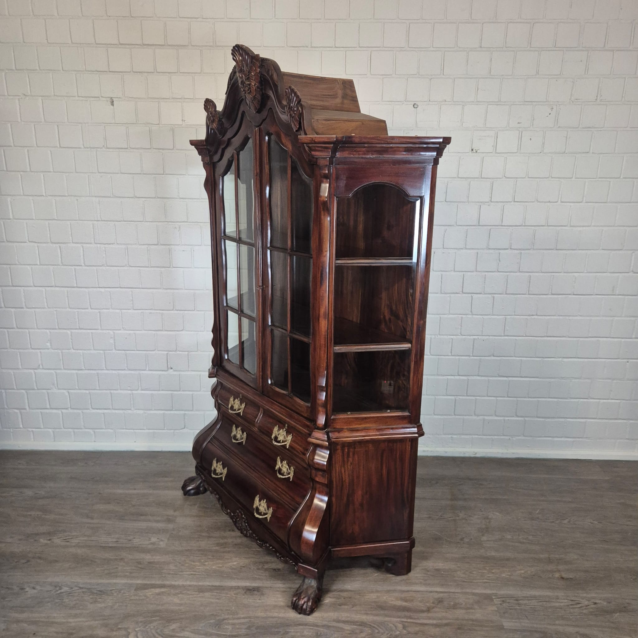 Vitrine Servieskast Neo-barok Mahonie - Afbeelding 5