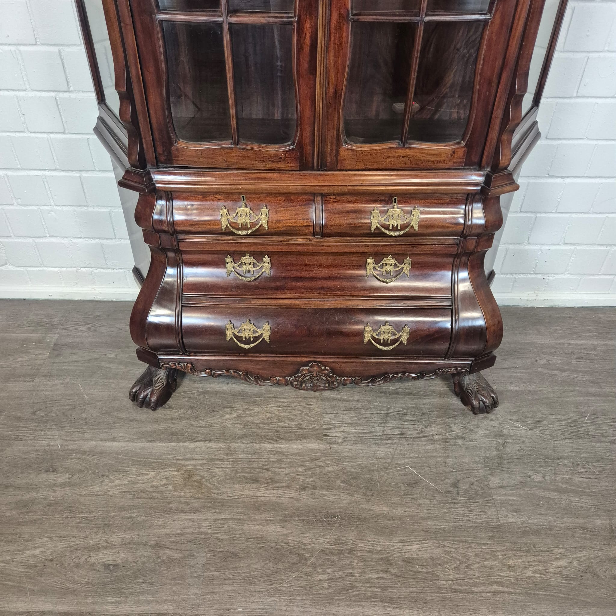 Vitrine Servieskast Neo-barok Mahonie - Afbeelding 11