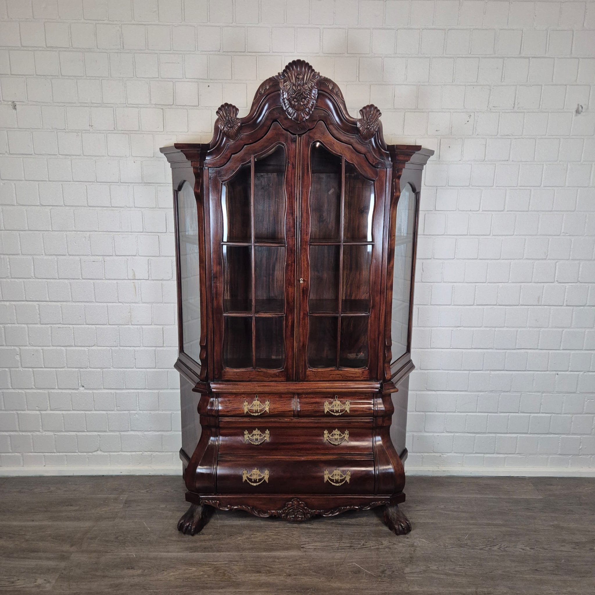 Vitrine Servieskast Neo-barok Mahonie - Afbeelding 3