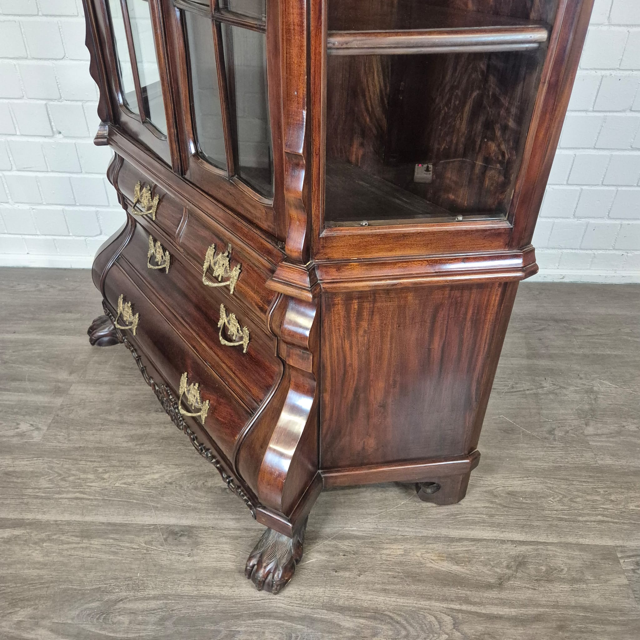 Vitrine Servieskast Neo-barok Mahonie - Afbeelding 12