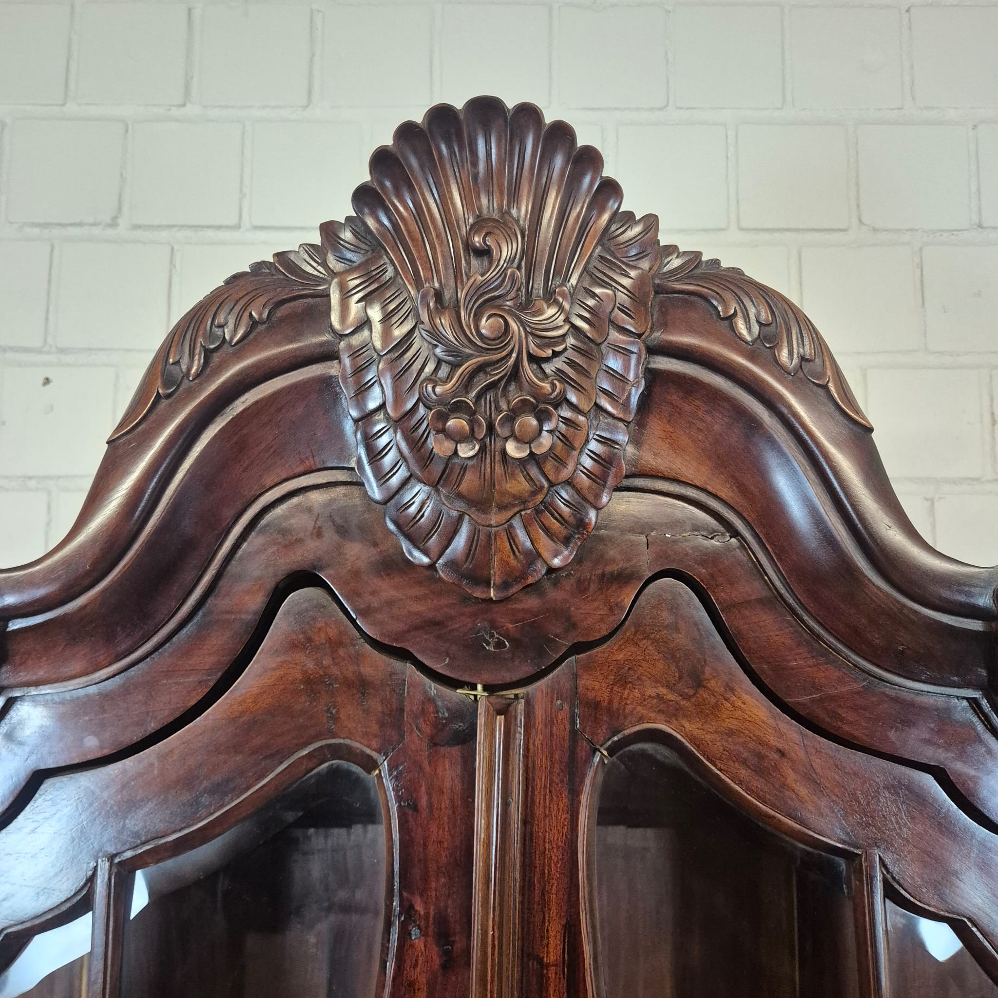 Vitrine Servieskast Neo-barok Mahonie - Afbeelding 9