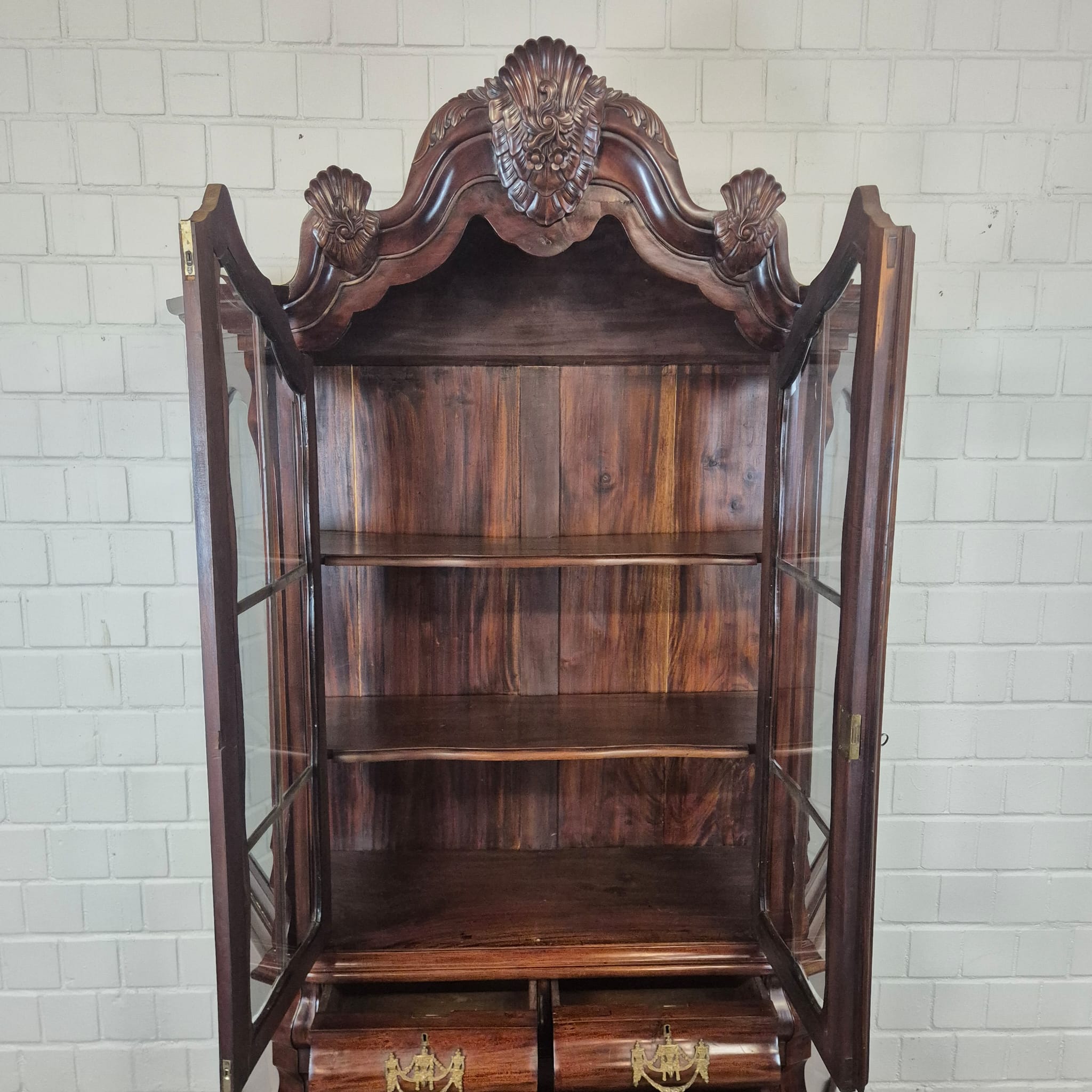 Vitrine Servieskast Neo-barok Mahonie - Afbeelding 15