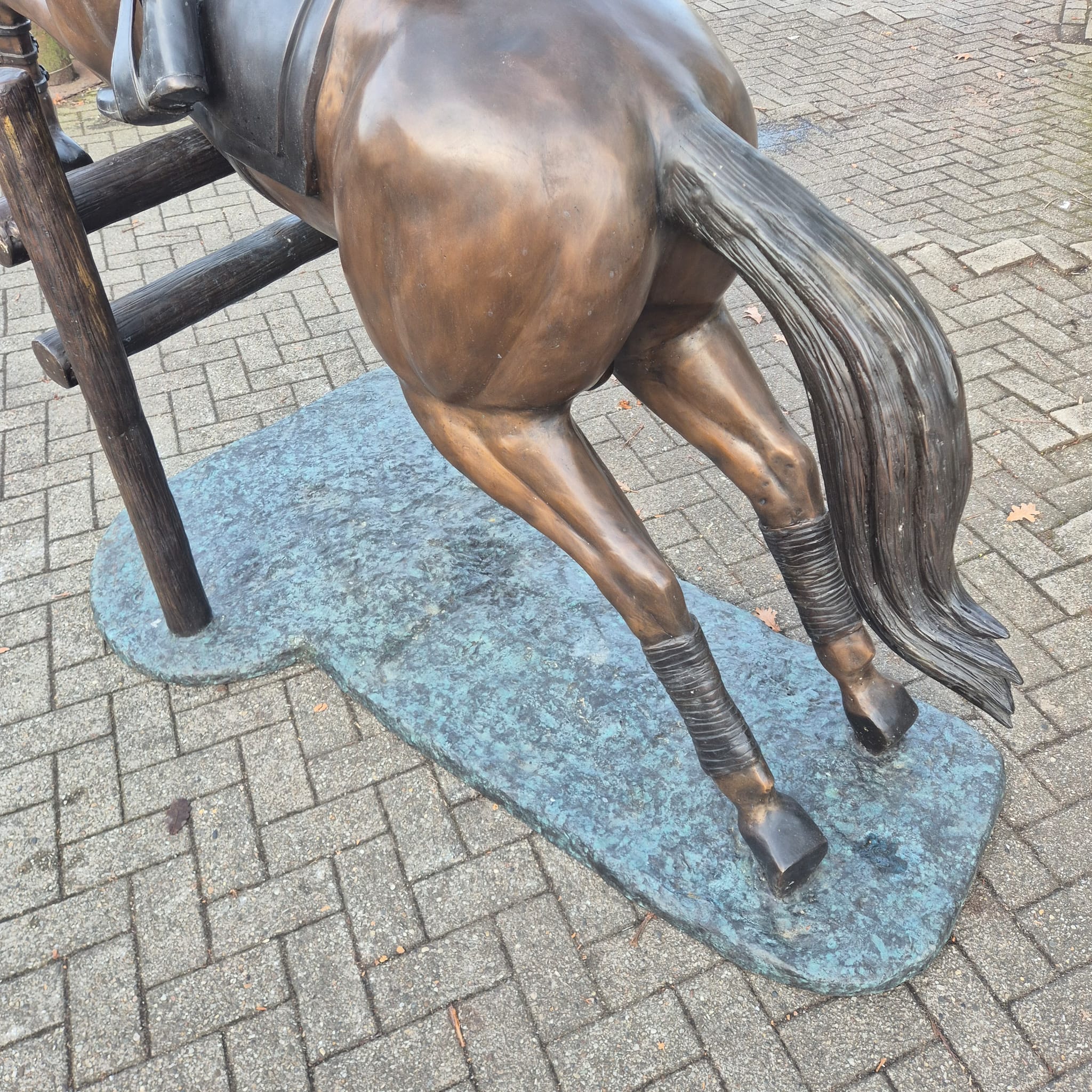 Beeld Tuinbeeld Paard met Ruiter Brons 2,10 m - Afbeelding 17