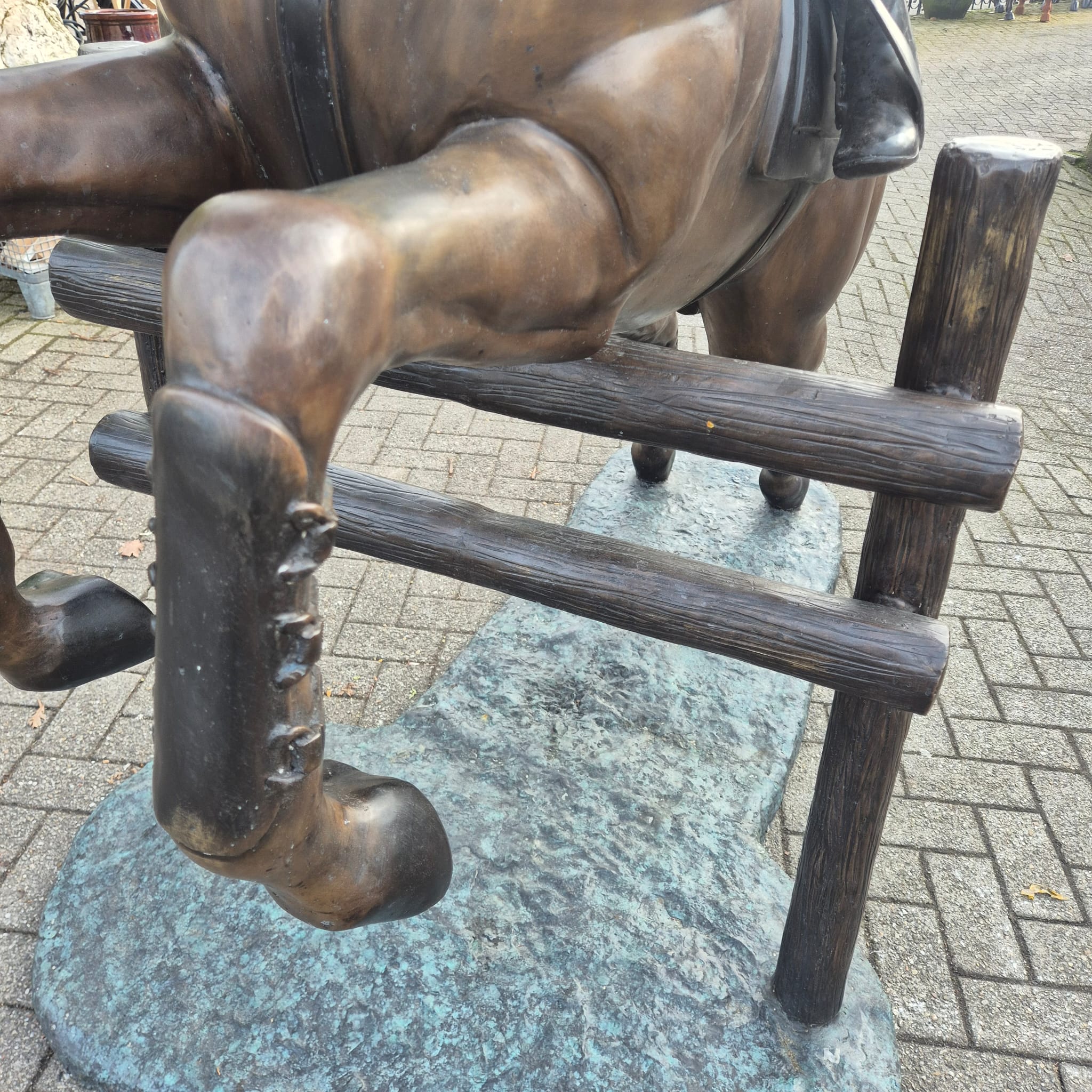 Beeld Tuinbeeld Paard met Ruiter Brons 2,10 m - Afbeelding 9