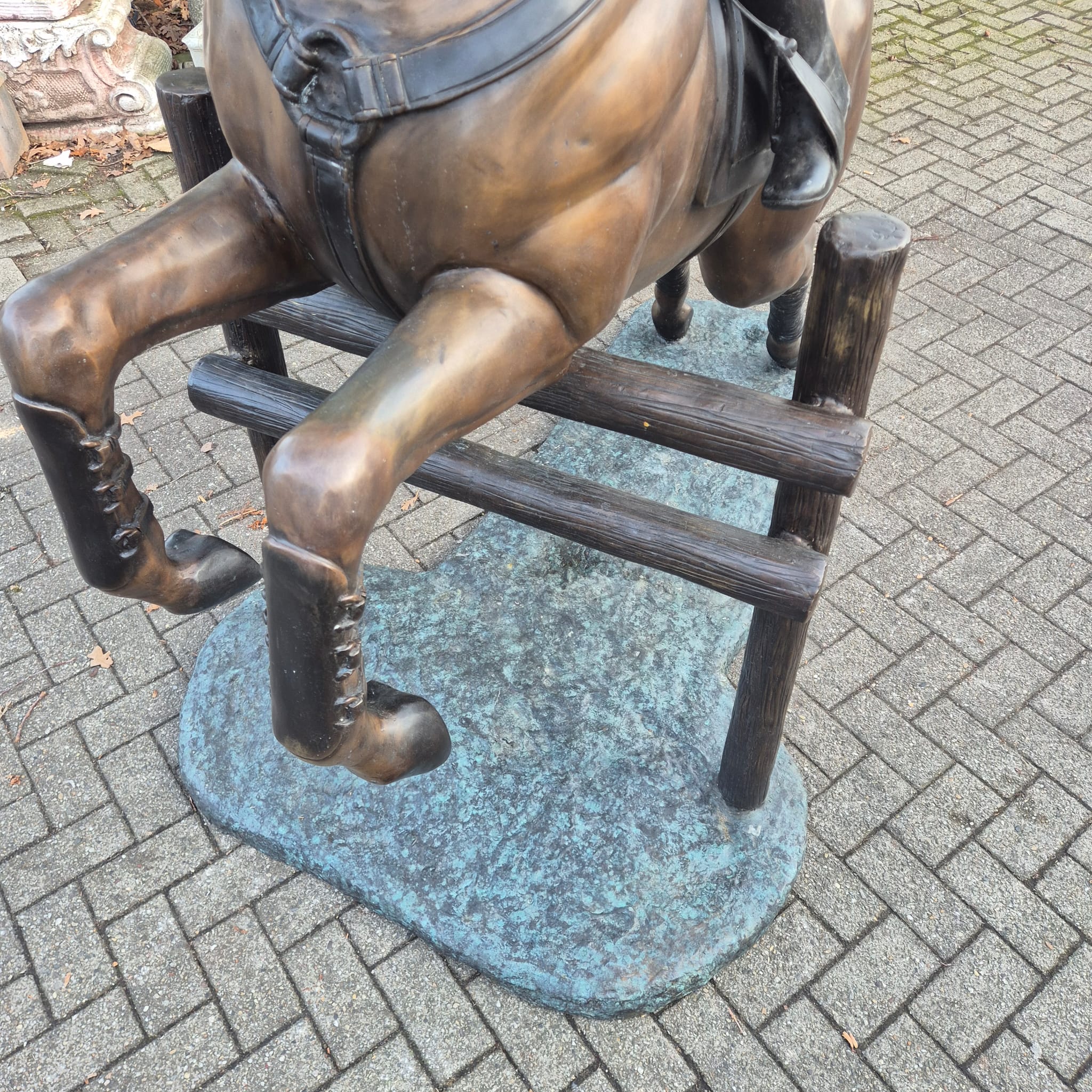 Beeld Tuinbeeld Paard met Ruiter Brons 2,10 m - Afbeelding 8