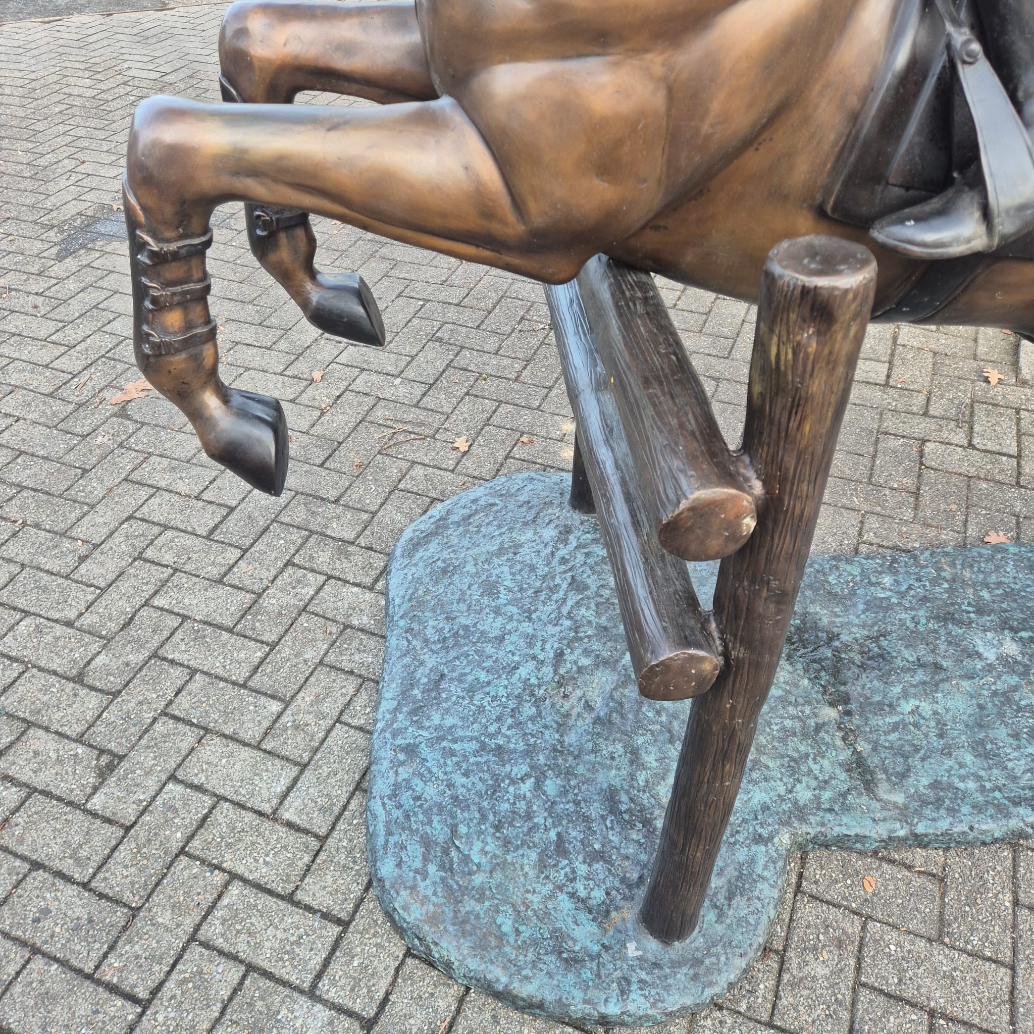 Beeld Tuinbeeld Paard met Ruiter Brons 2,10 m - Afbeelding 10