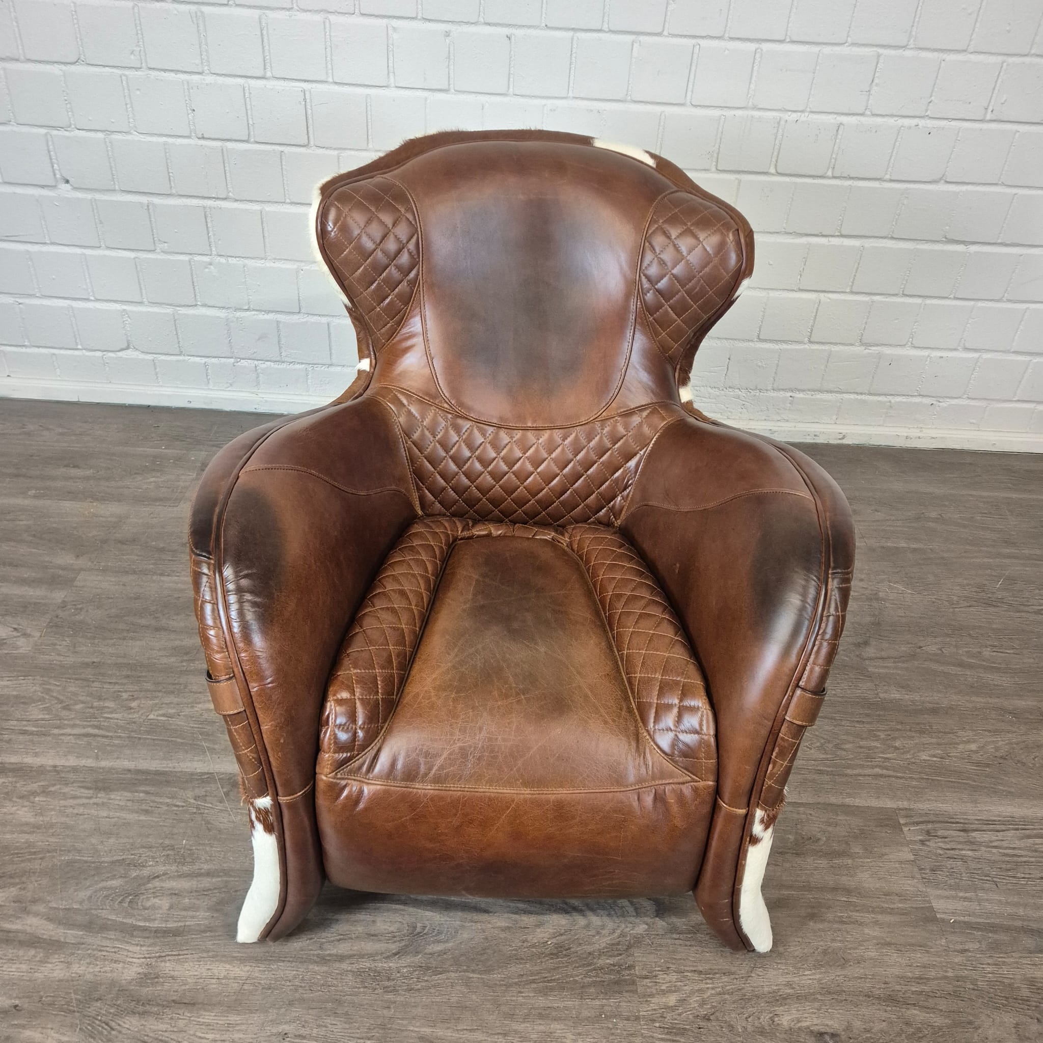 Designer Fauteuil Rundleder Koevel - Afbeelding 3