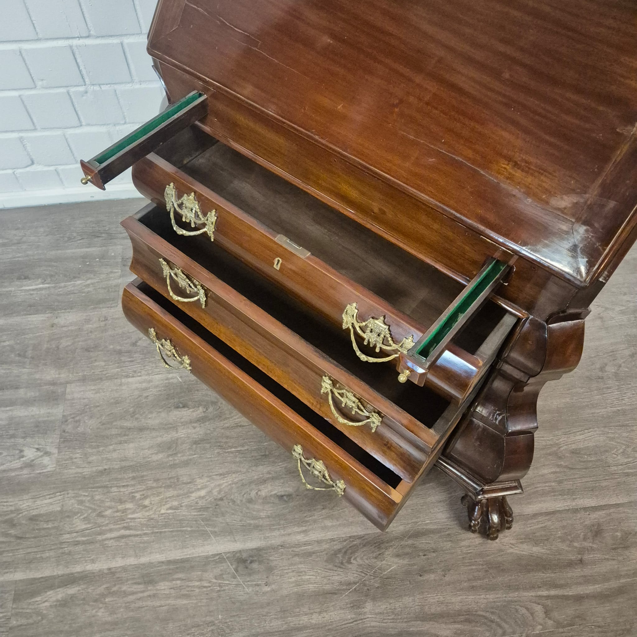 Secretaire Neo-barok 1950 Mahonie - Afbeelding 8