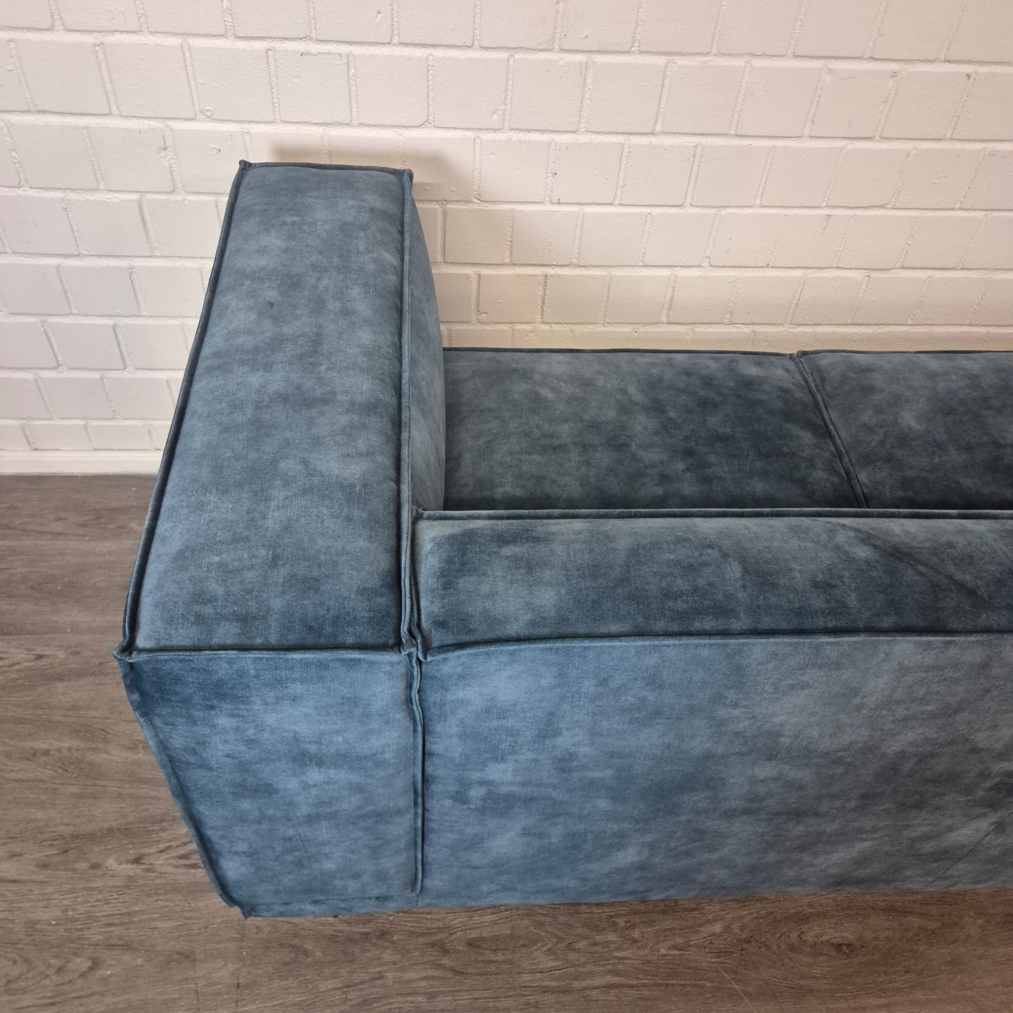 Bank Blauw 2,74 m Velours - Afbeelding 13